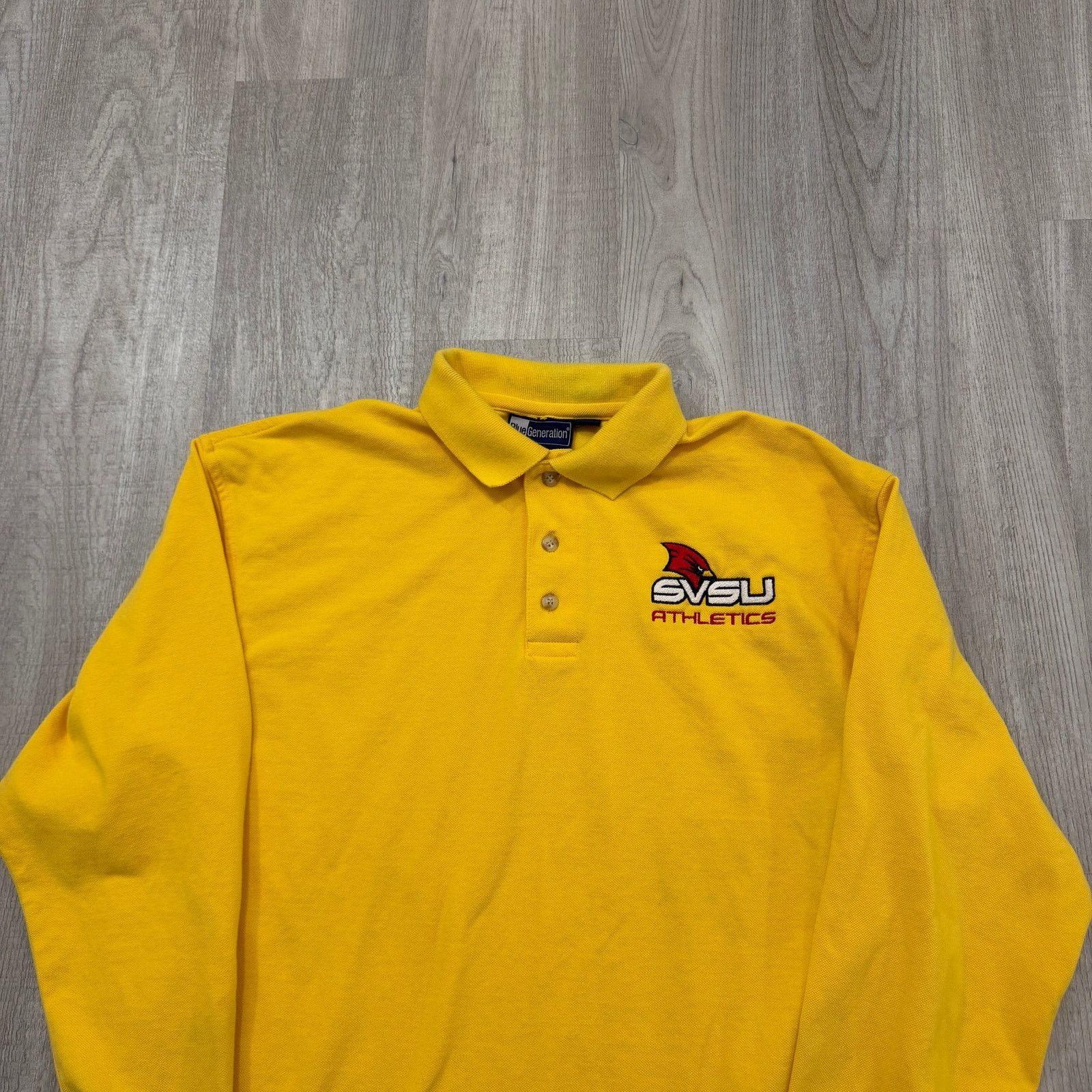 Vintage Vintage Saginaw Valley State University Rugby Shirt Medium Size US M / EU 48-50 / 2 - 2 Thumbnail