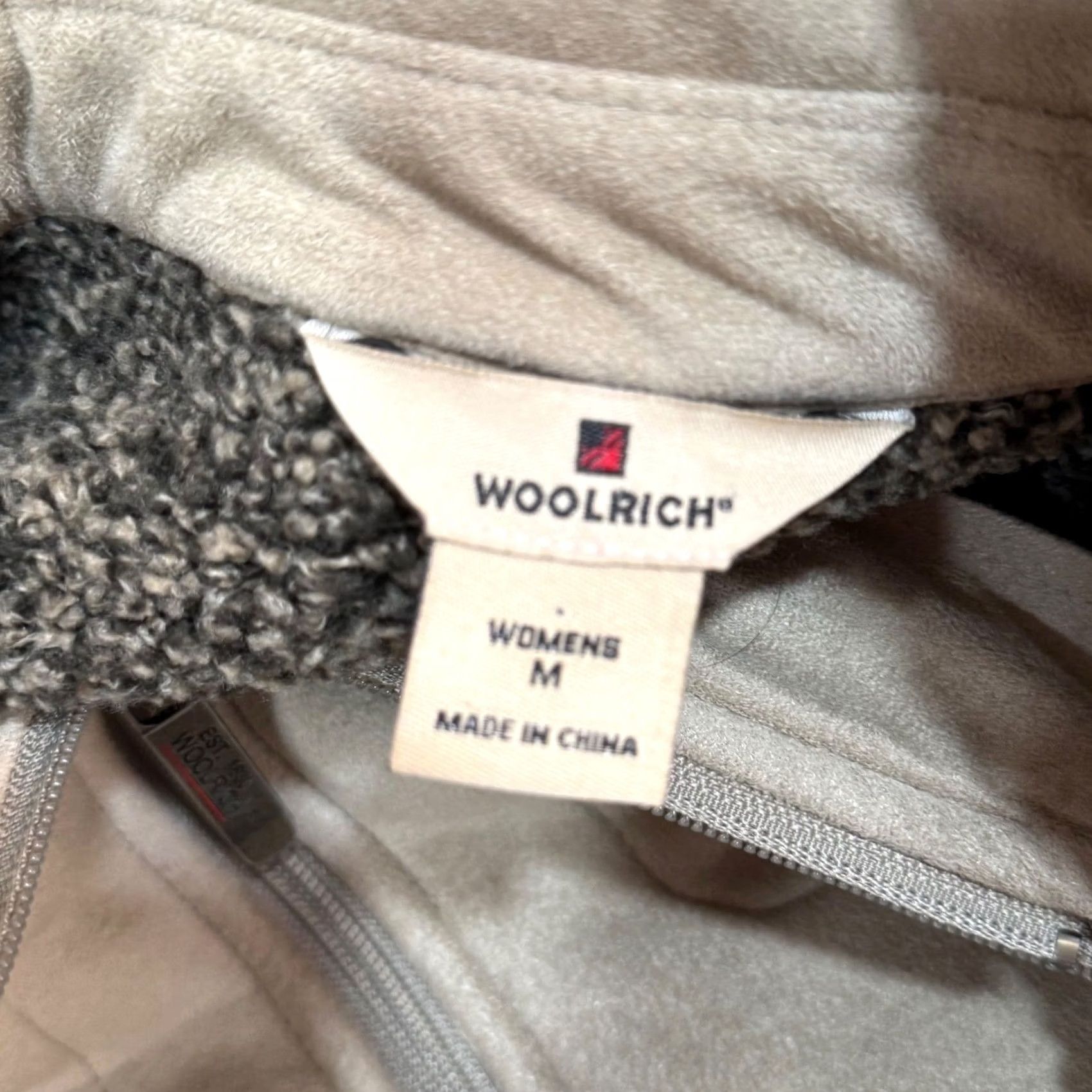 Vintage VINTAGE Woolrich Full Zip Jacket M Women Beige Faux Suede Sherpa Lined 90s Y2K Retro Homewear Campcraft Rustic Casual Workwear Size M / US 6-8 / IT 42-44 - 6 Thumbnail