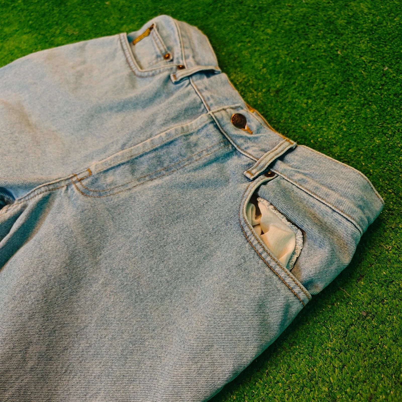 Emporio Armani Vintage Armani Jeans Mens 32 slim straight button pants 90s Size US 32 / EU 48 - 9 Thumbnail