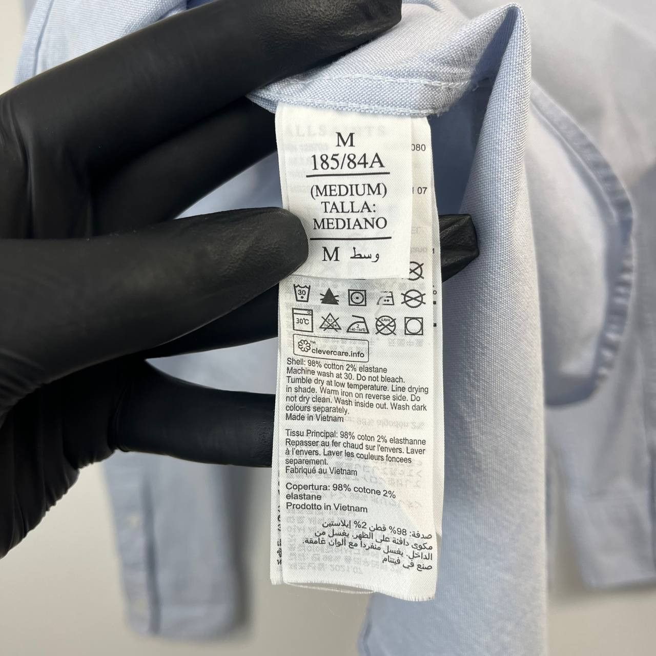 Allsaints Allsaints Light Blue Button Up Shirt Long Sleeve Size M Size US M / EU 48-50 / 2 - 7 Thumbnail