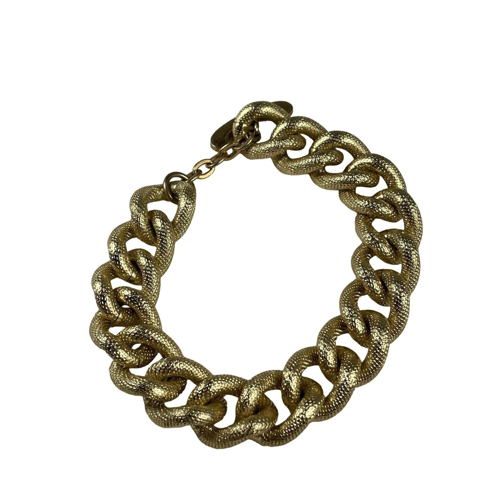 Vintage Women’s Bracelet Gold Metal Fashion Jewelry Chunky Chain Thi Size ONE SIZE - 2 Thumbnail