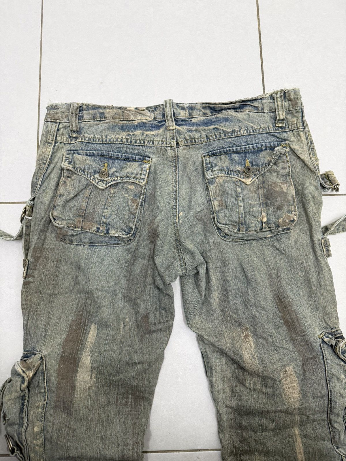 Japanese Brand Rare Sick Joneaa Mud Wash Multipockets Tactikal Denim Jeans Size US 35 - 13 Thumbnail