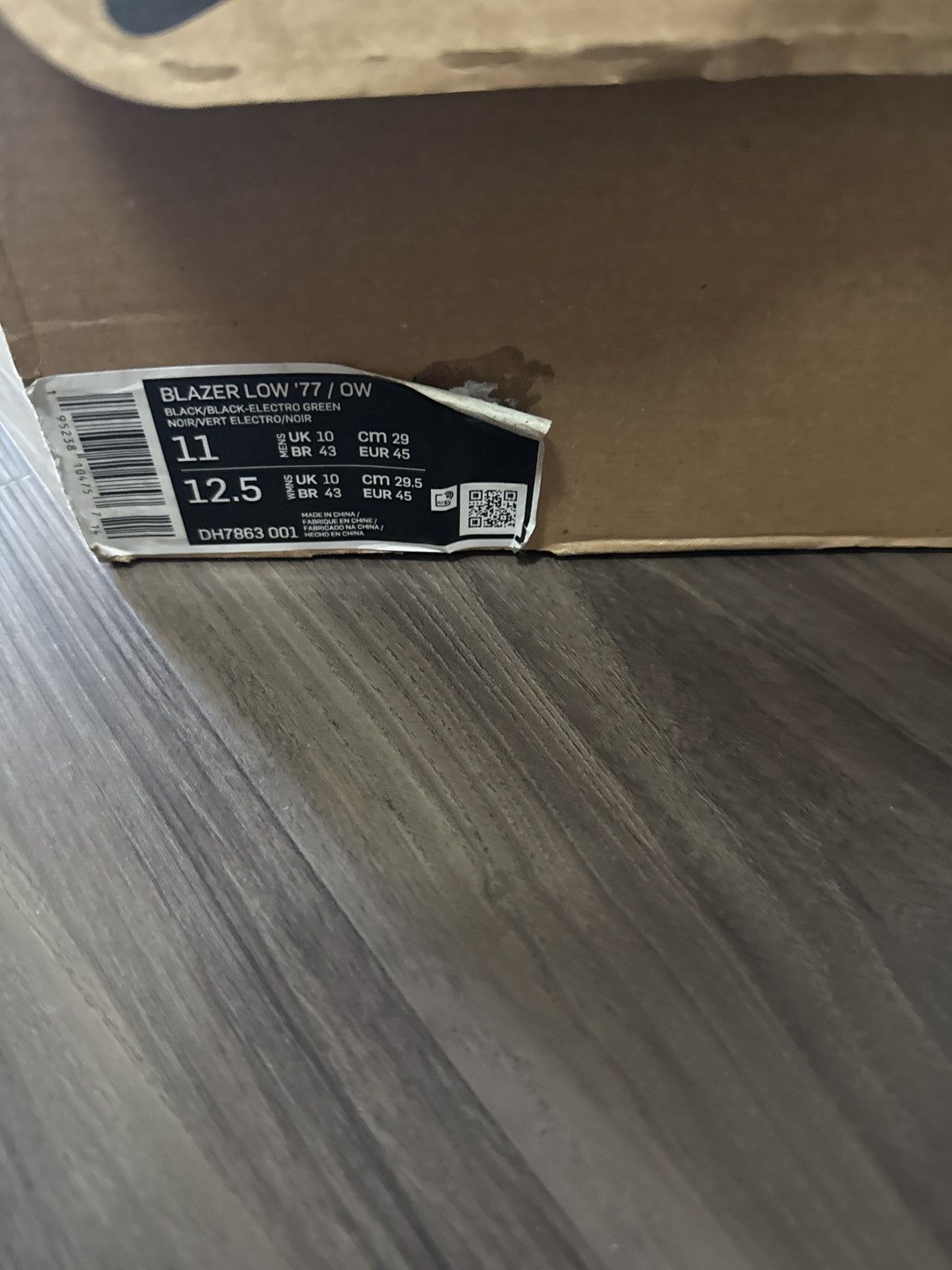 Nike Size 11 - Nike Off-White x Blazer Low Black Size US 11 / EU 44 - 9 Thumbnail
