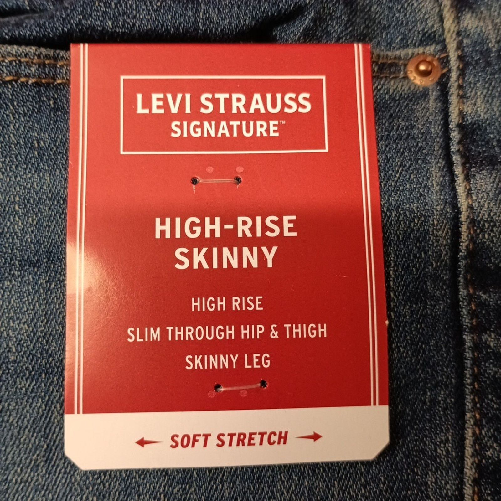 Levi's Levi High Rise Skinny Jeans Woman's Size 18 M 34x30 Blue Size 40" / US 18 - 2 Thumbnail