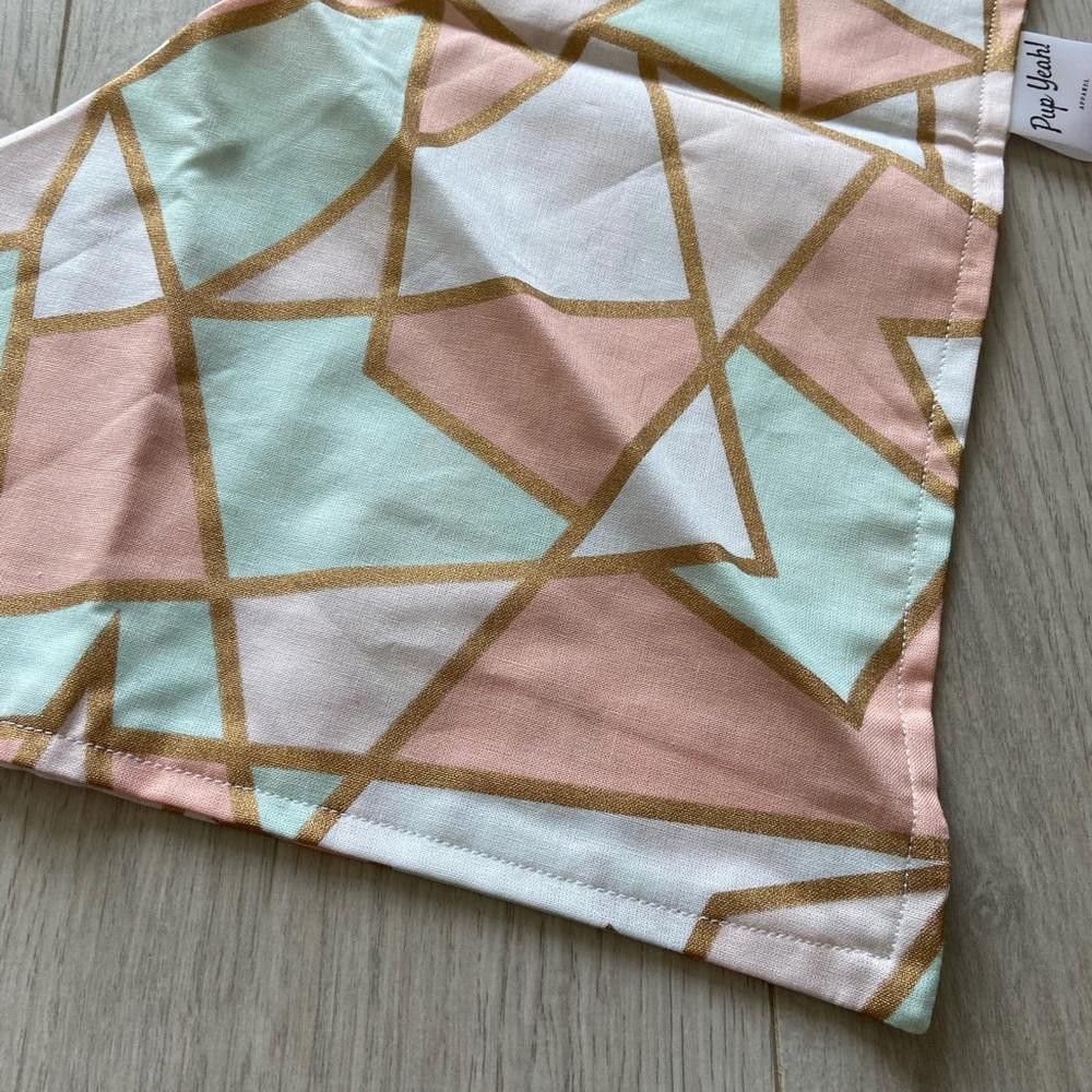 Designer Pup Yeah Pink Blue Sparkle Dog Bandana Size ONE SIZE - 4 Thumbnail