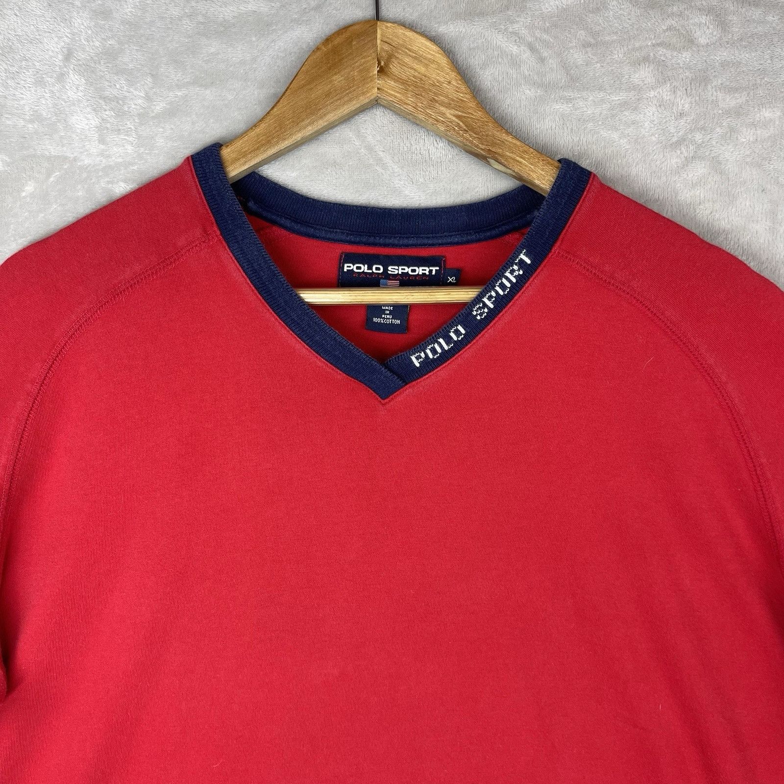 Ralph Lauren 90s Polo Sport Ralph Lauren Mens XL T Shirt Logo Collar Peru Size US XL / EU 56 / 4 - 1 Thumbnail