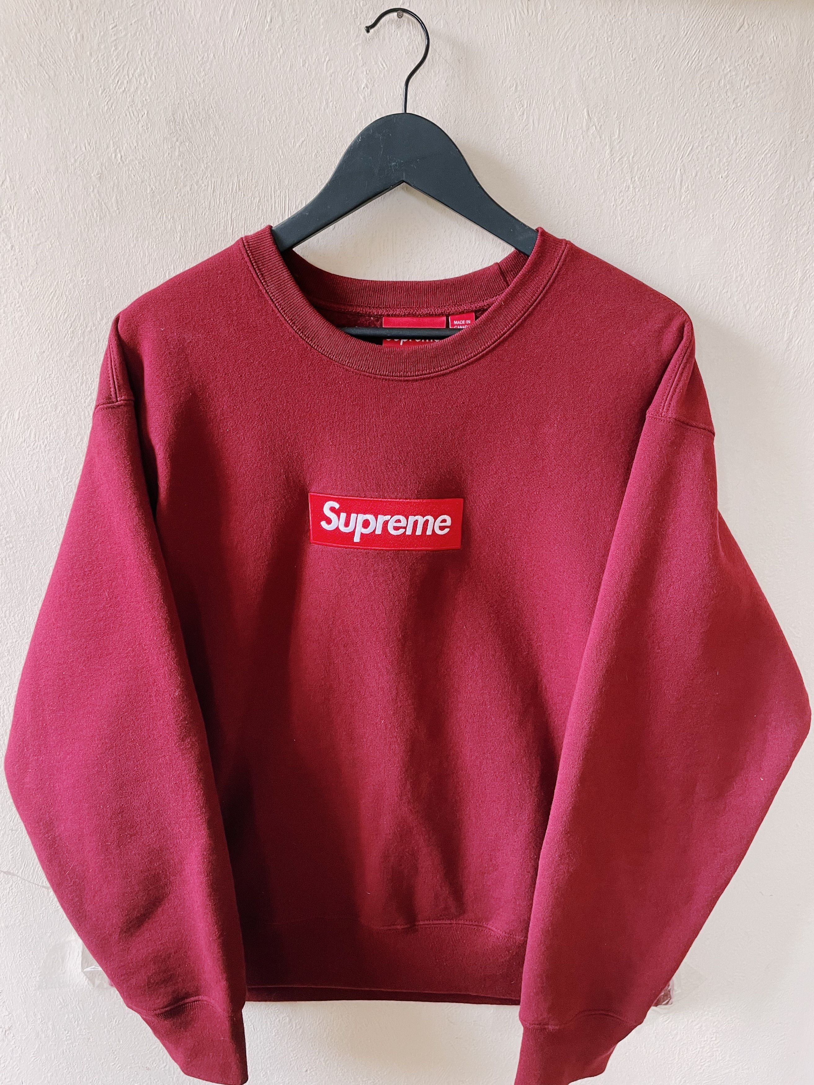 Supreme Supreme Box Logo Crewneck Cardinal Size US M / EU 48-50 / 2 - 1 Thumbnail