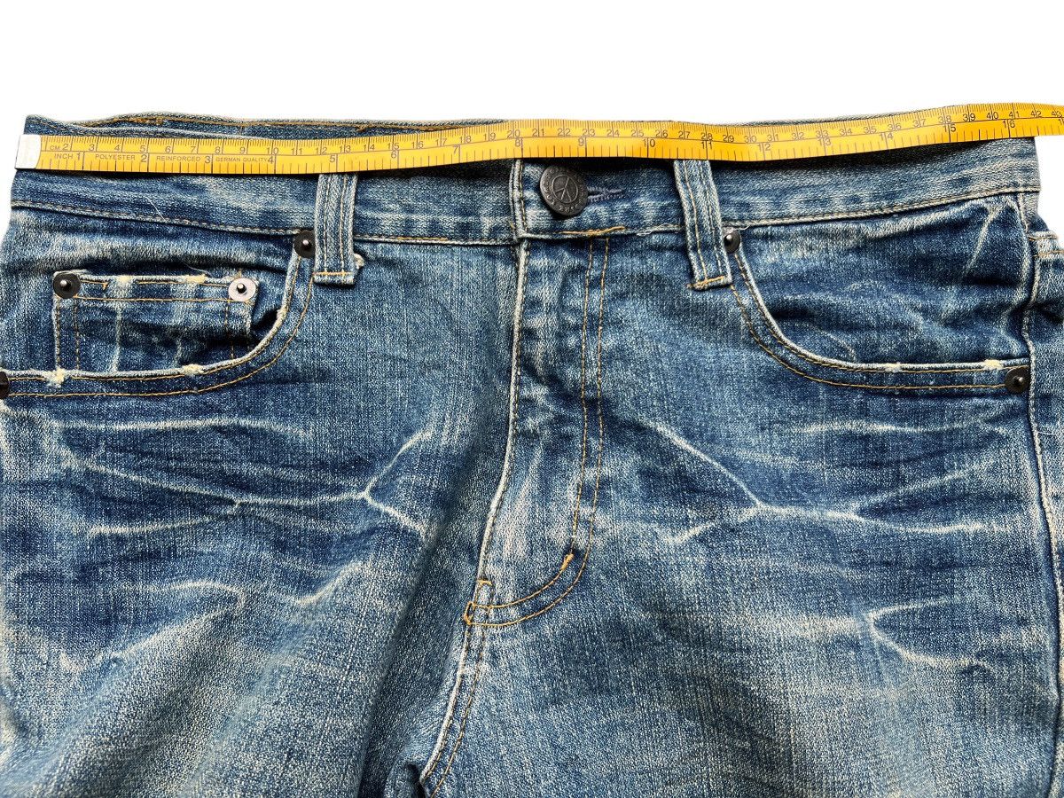 Other Peace Spellout Japanese Distressed Denim Jeans 33x29 Size US 33 - 12 Thumbnail