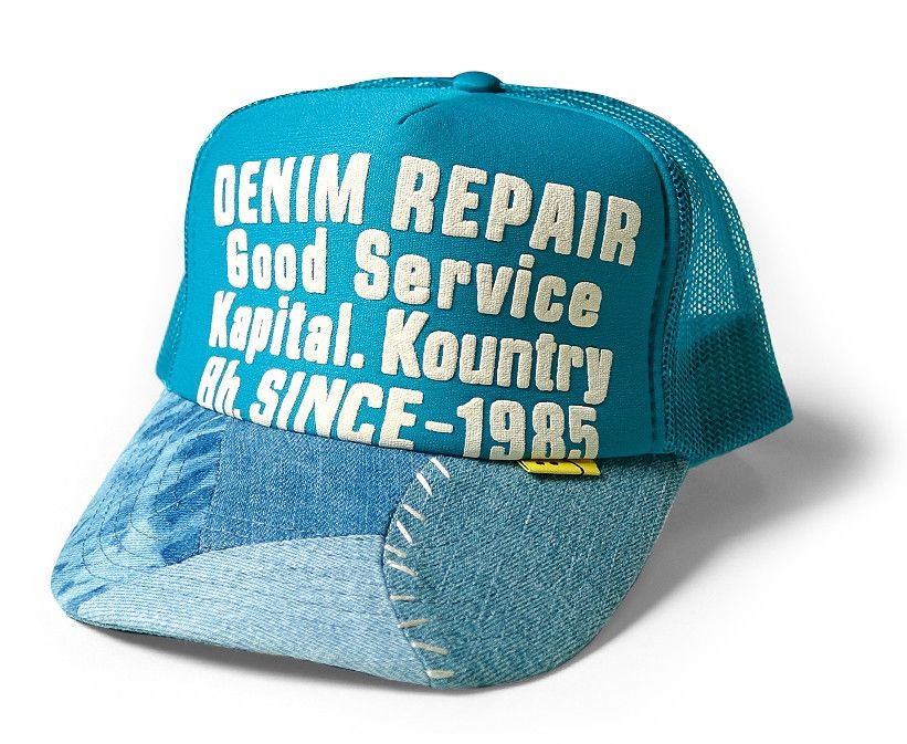 Kapital kapital DENIM REPAIR SERVICE PT denim truck cap hat trucker Size ONE SIZE - 5 Thumbnail
