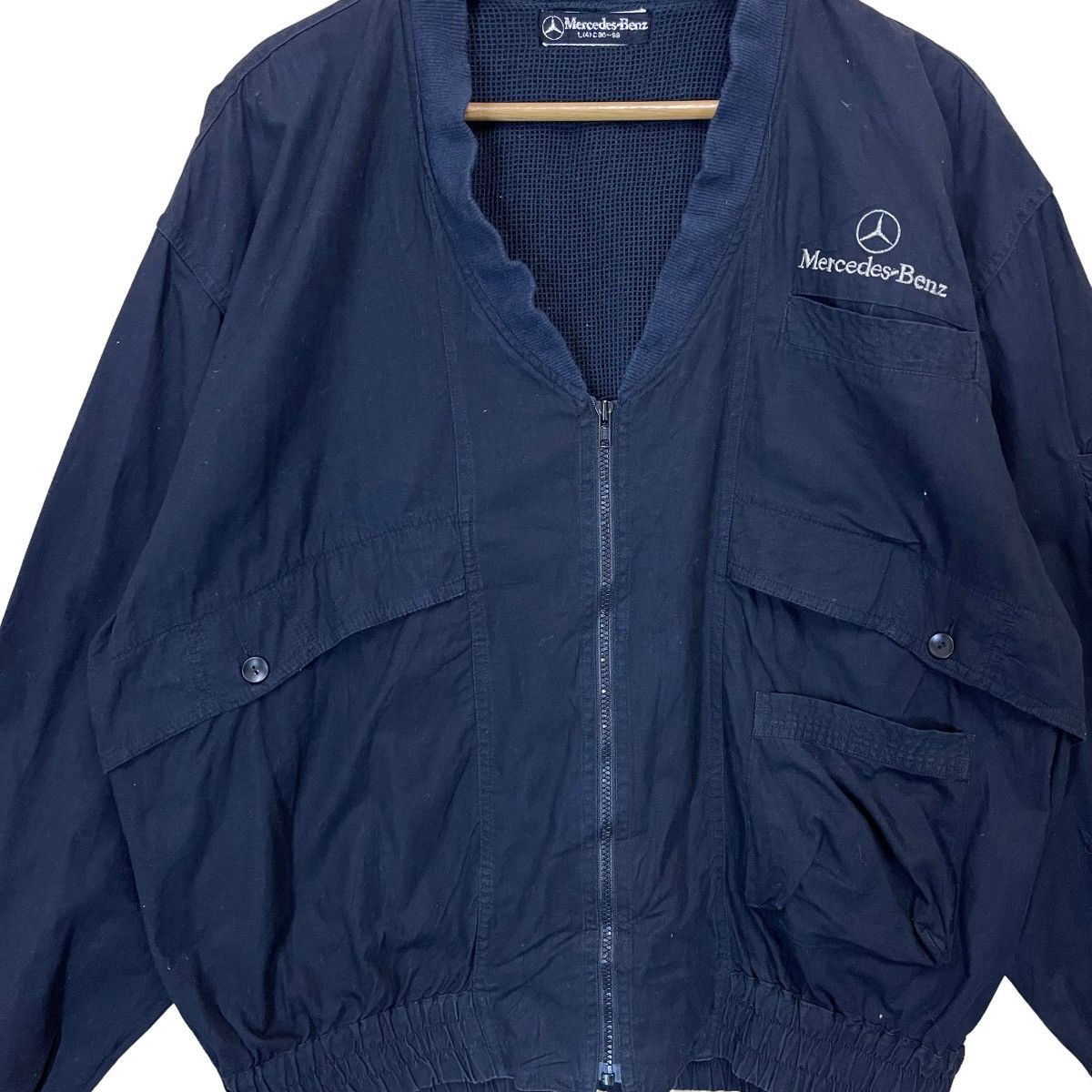 Japanese Brand 90s Mercedes Benz Zipper Bomber Jacket Size US L / EU 52-54 / 3 - 7 Thumbnail