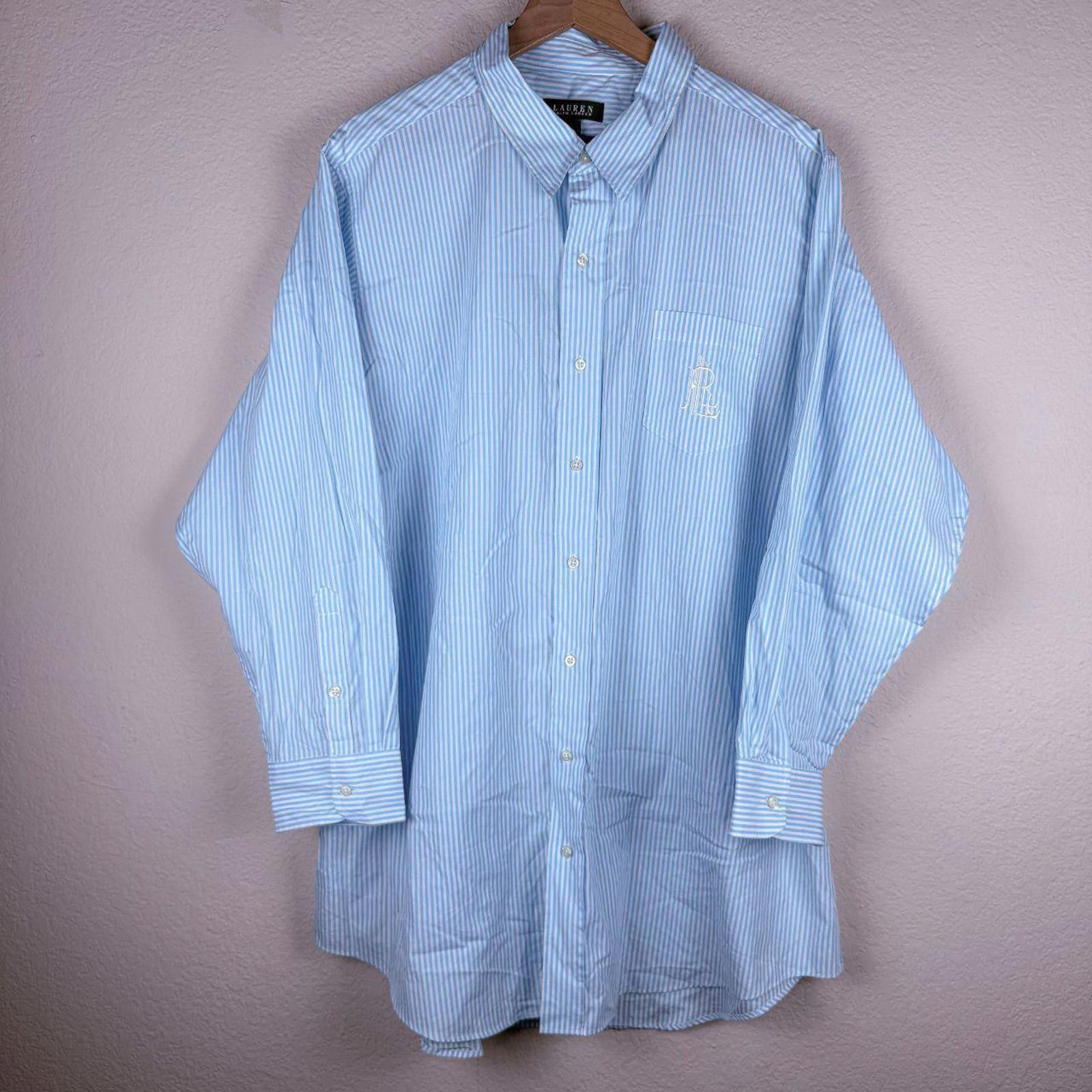 Lauren Ralph Lauren Ralph Lauren Shirt Men's L/XL Blue Lauren Stripe Button Down Size US L / EU 52-54 / 3 - 1 Thumbnail