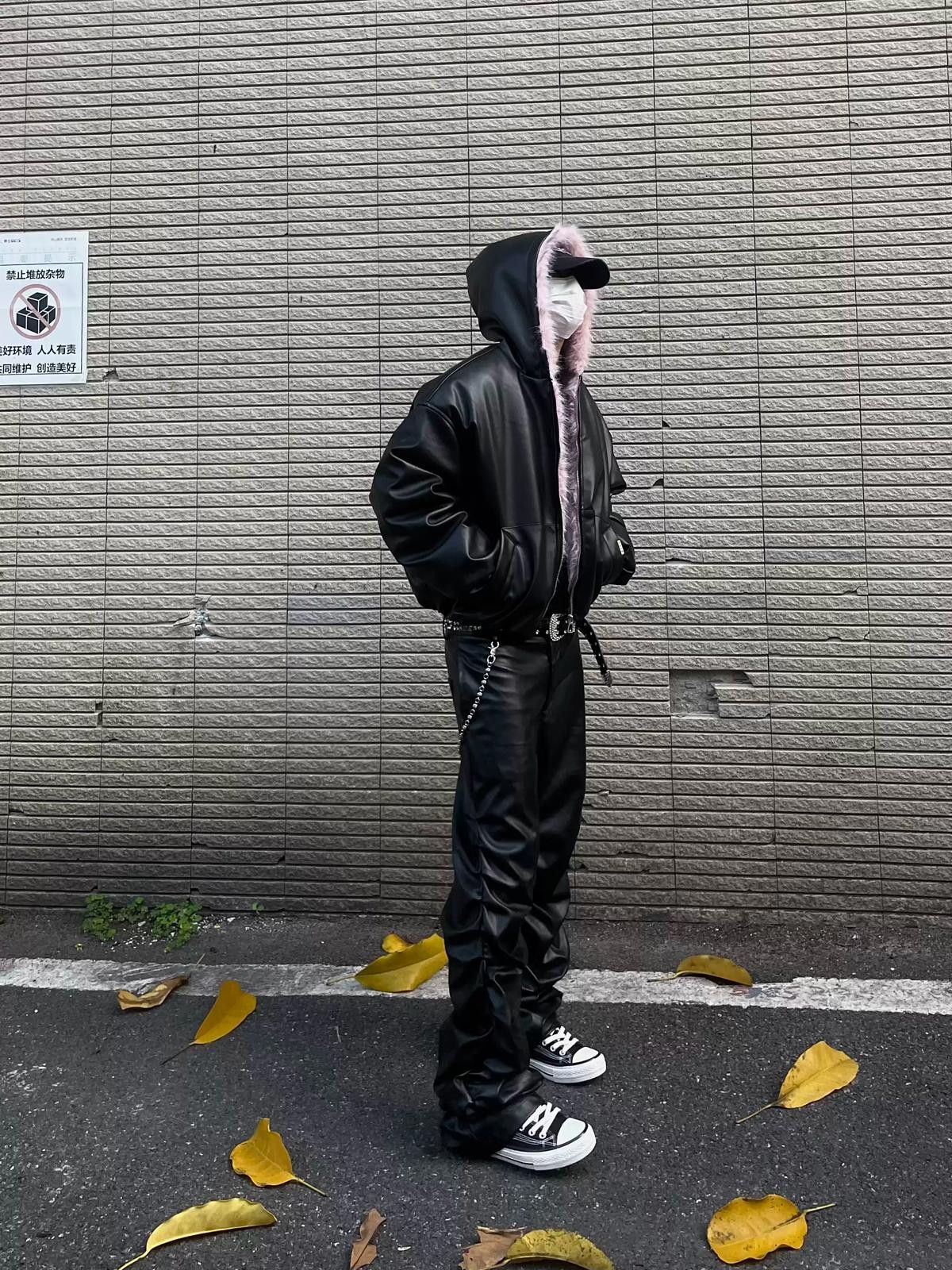 Leather Black Pleated Leather Stacked Pants Size US 32 / EU 48 - 6 Thumbnail