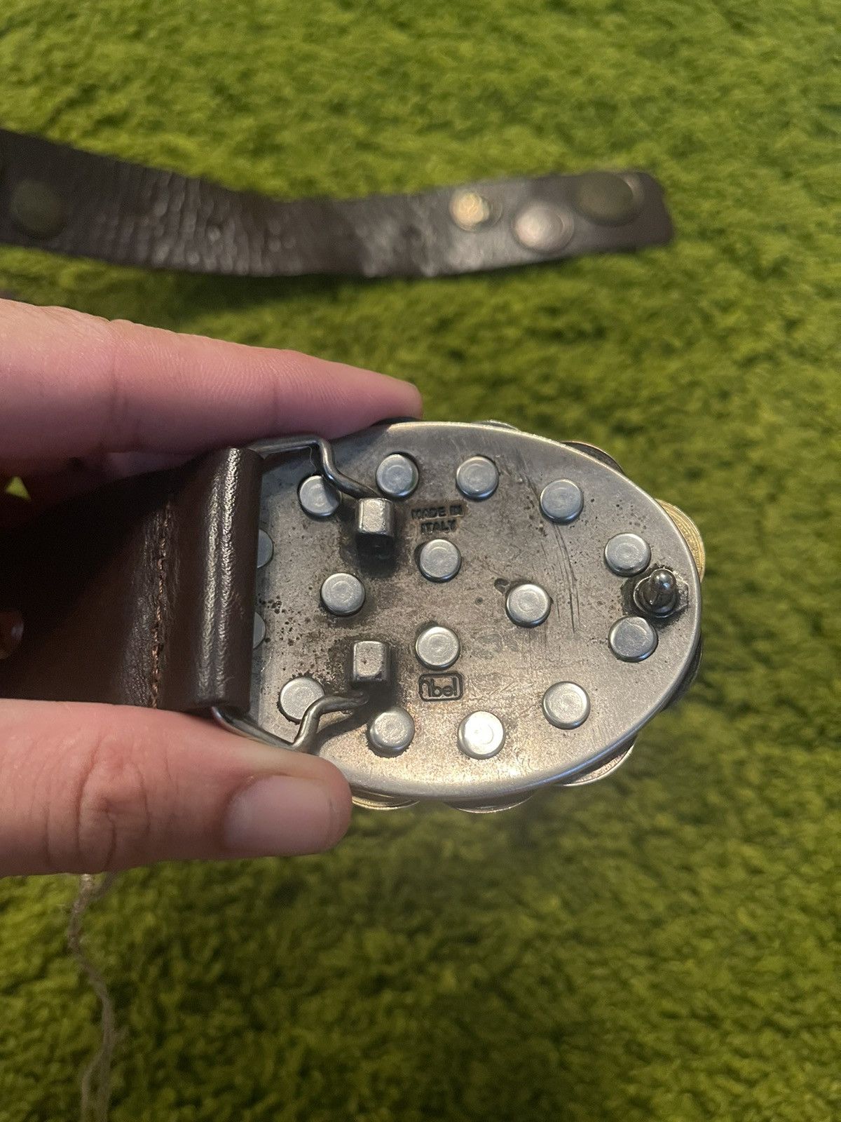 Cowboy Equipment × Genuine Leather × Vintage Western Cowboy style coin buckle money belt Size 30 - 3 Thumbnail