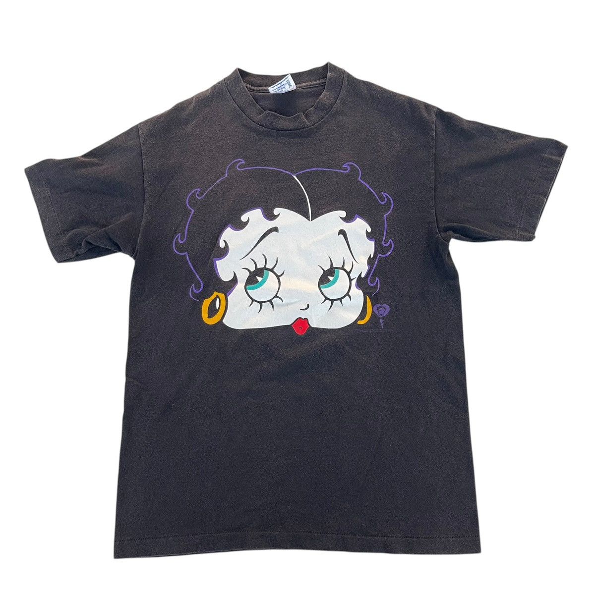 Vintage Vintage 1990's Betty Boop Got Silk Cartoon Sun Faded Tee Size US M / EU 48-50 / 2 - 1 Thumbnail