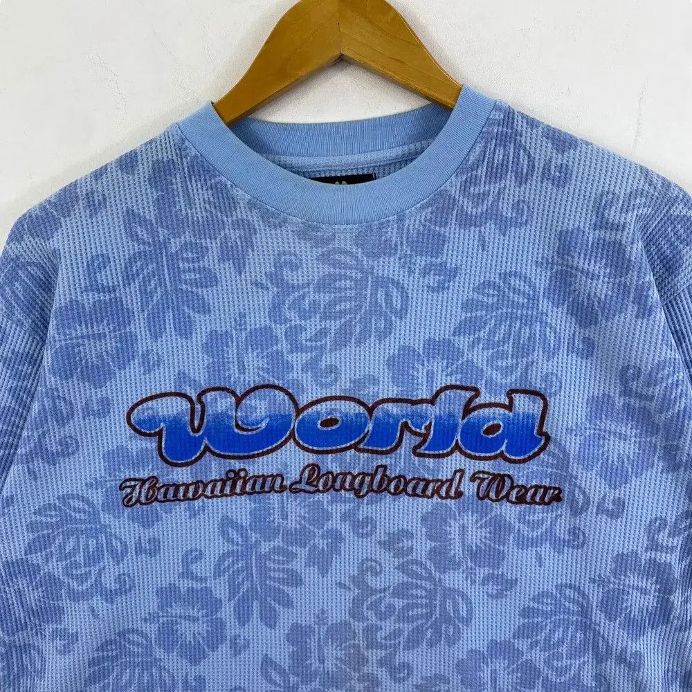 Vintage Vintage 90's WORLD HAWAIIAN LONGBOARD Wear Full Print Knit Size US M / EU 48-50 / 2 - 2 Thumbnail