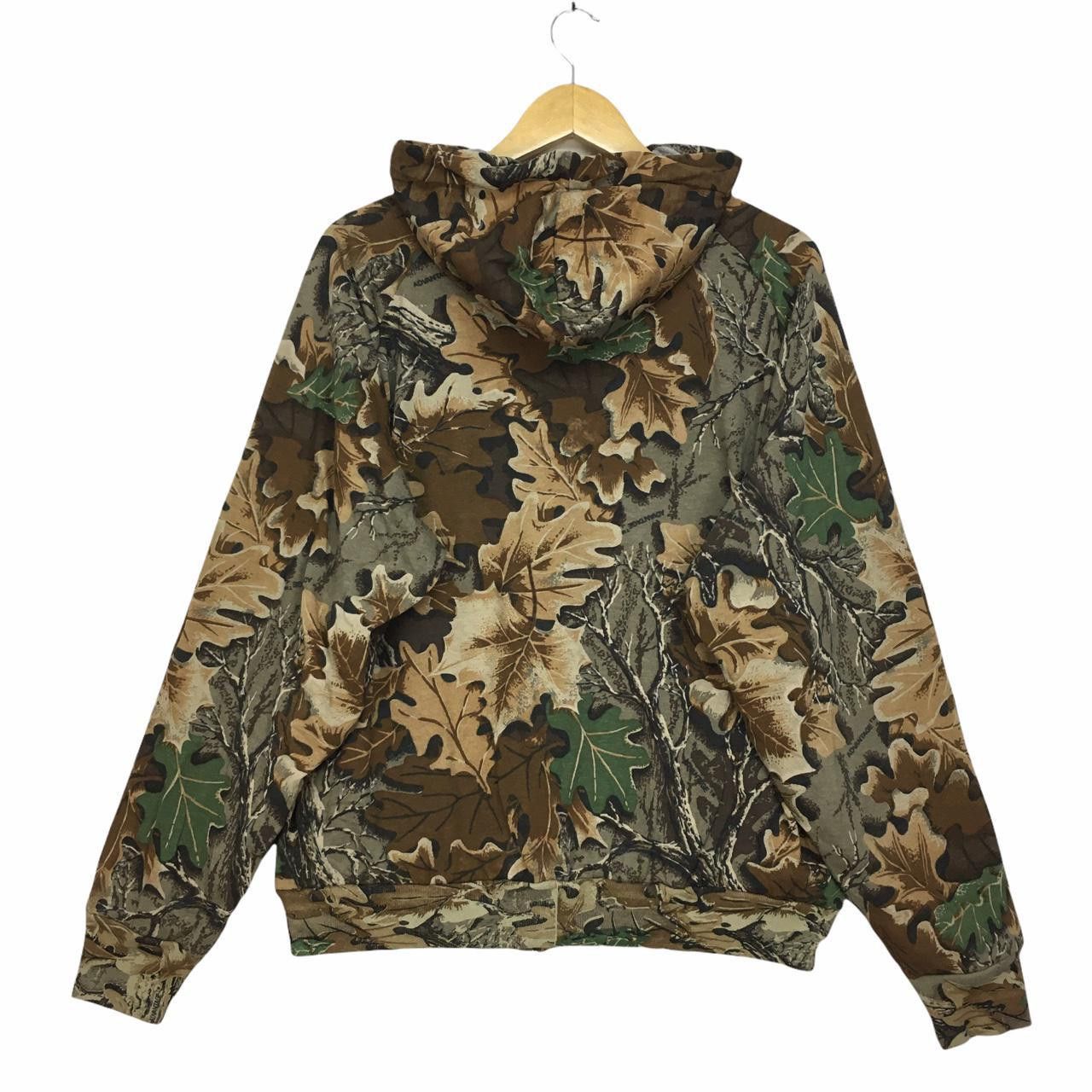 Vintage Vtg WALLO Zip Up Hoodie Jacket Full Print Camo Forest Size US XL / EU 56 / 4 - 3 Thumbnail