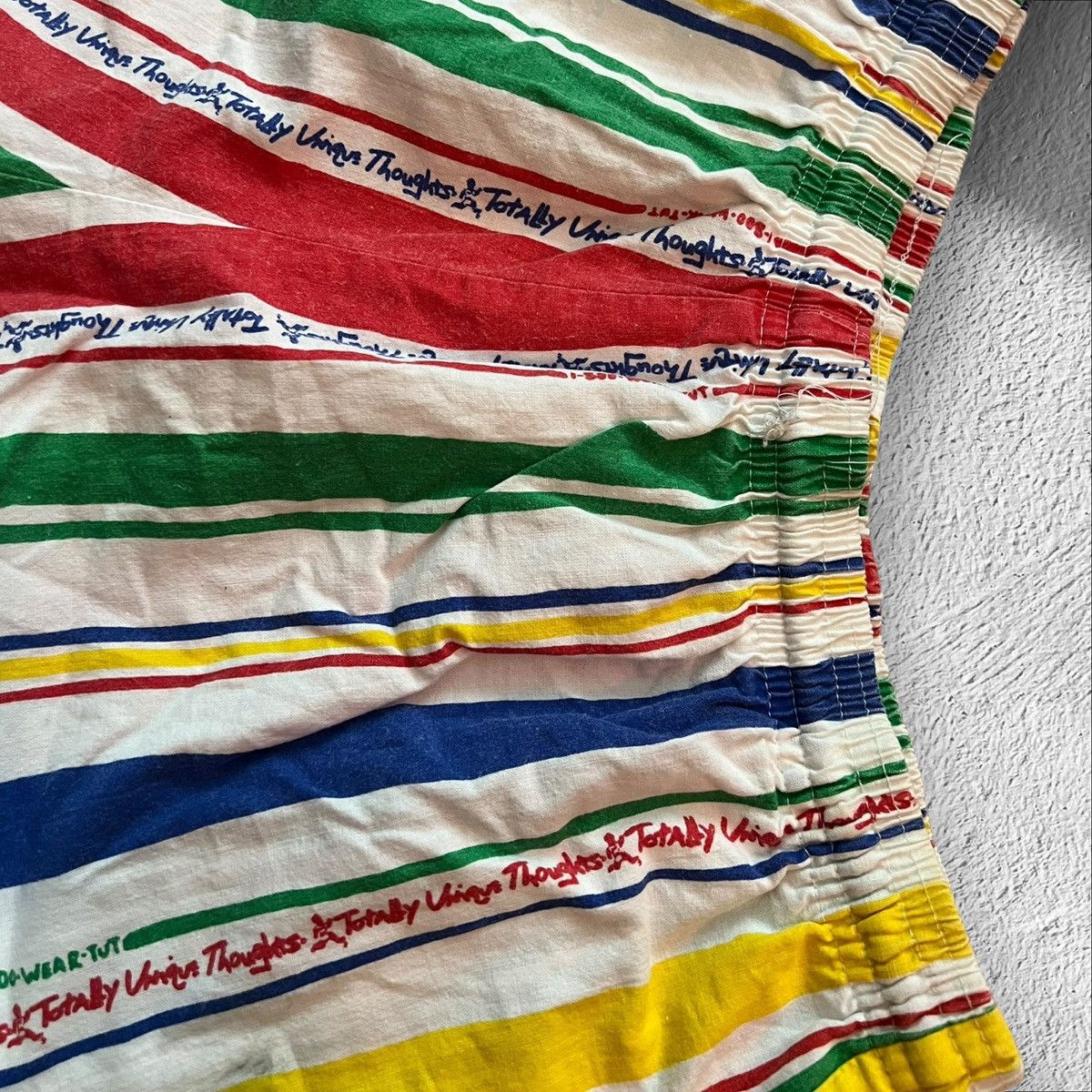 Vintage Vintage 90s Totally Unique Thoughts Striped Cotton Shorts Size US 30 / EU 46 - 4 Thumbnail