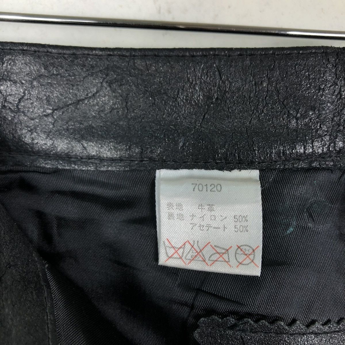 Harley Davidson 🔥VINTAGE LEATHER BIKER PANTS HARLEY DAVIDSON USA RACER Size US 28 / EU 44 - 15 Thumbnail