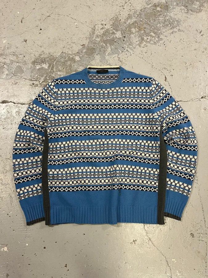 Prada AW2019 Prada Blue Contemporary Wool Sweater Size US M / EU 48-50 / 2 - 1 Thumbnail