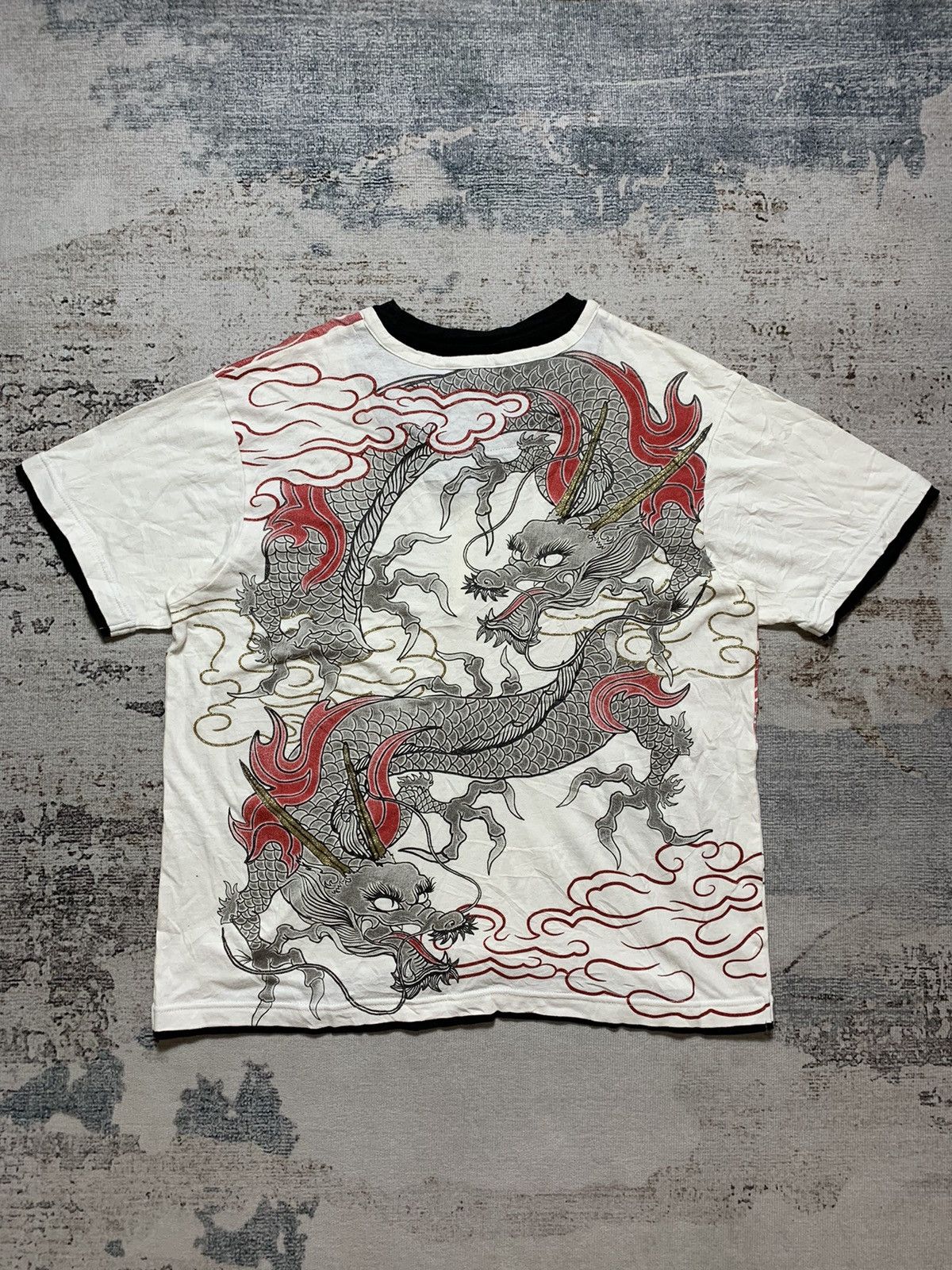 Beauty Beast × If Six Was Nine Japanese Triple Collar Sukajan Dragons Tshirt Undefined Size US M / EU 48-50 / 2 - 2 Thumbnail