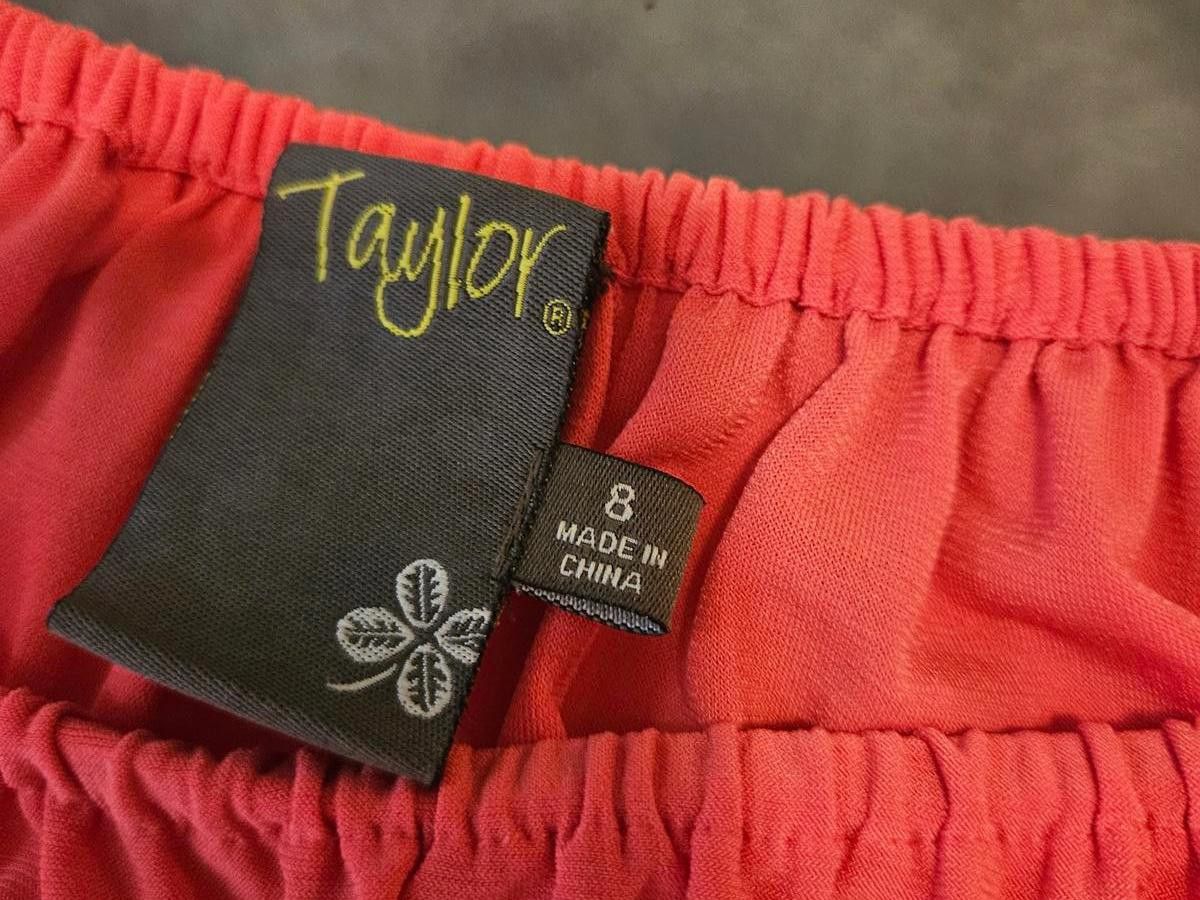 Designer Taylor Coral Dress with Adjustable Drawstring waist Size M / US 6-8 / IT 42-44 - 6 Thumbnail