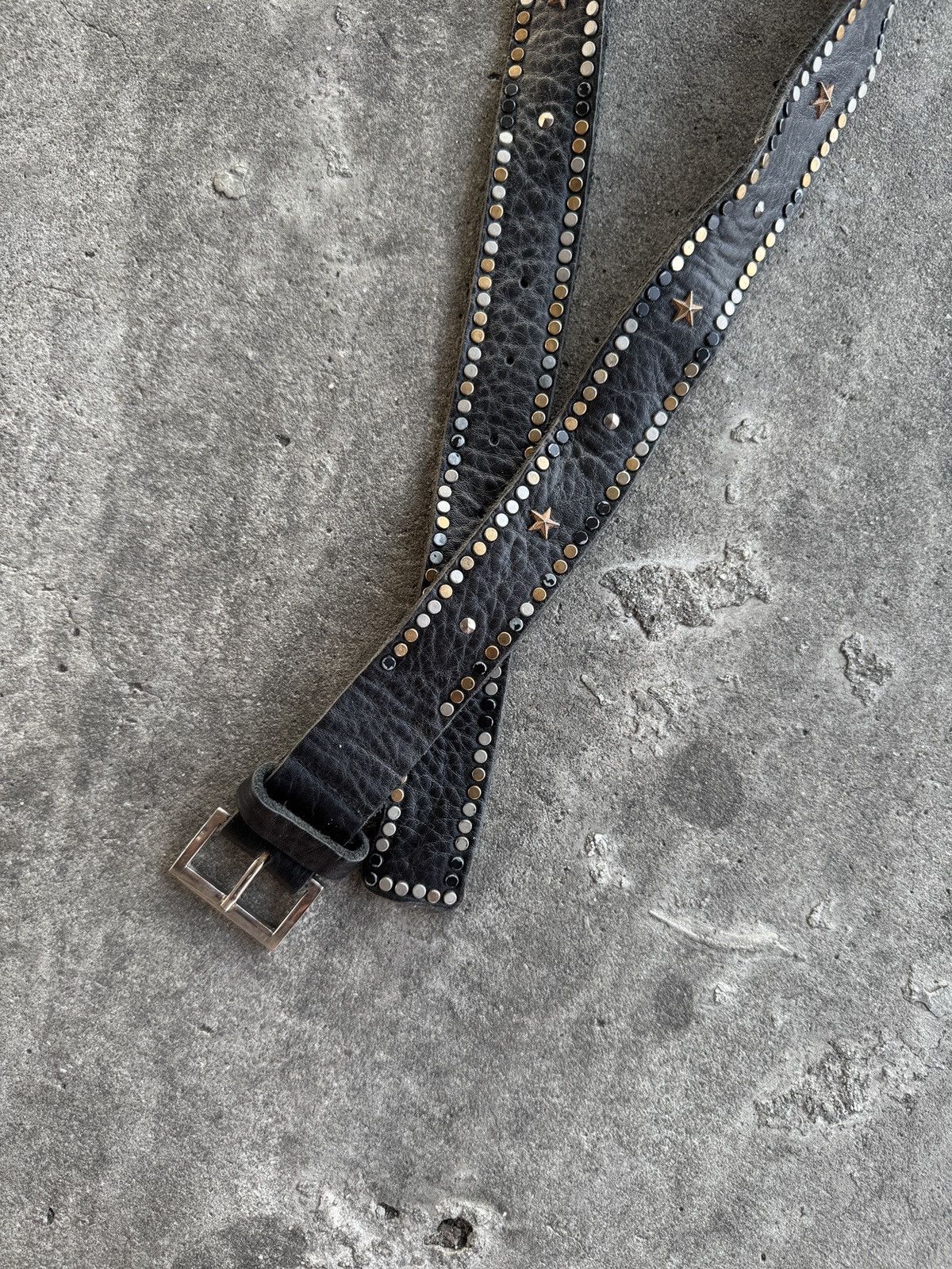 Japanese Brand Vintage Studded Leather Belt Size ONE SIZE - 3 Thumbnail