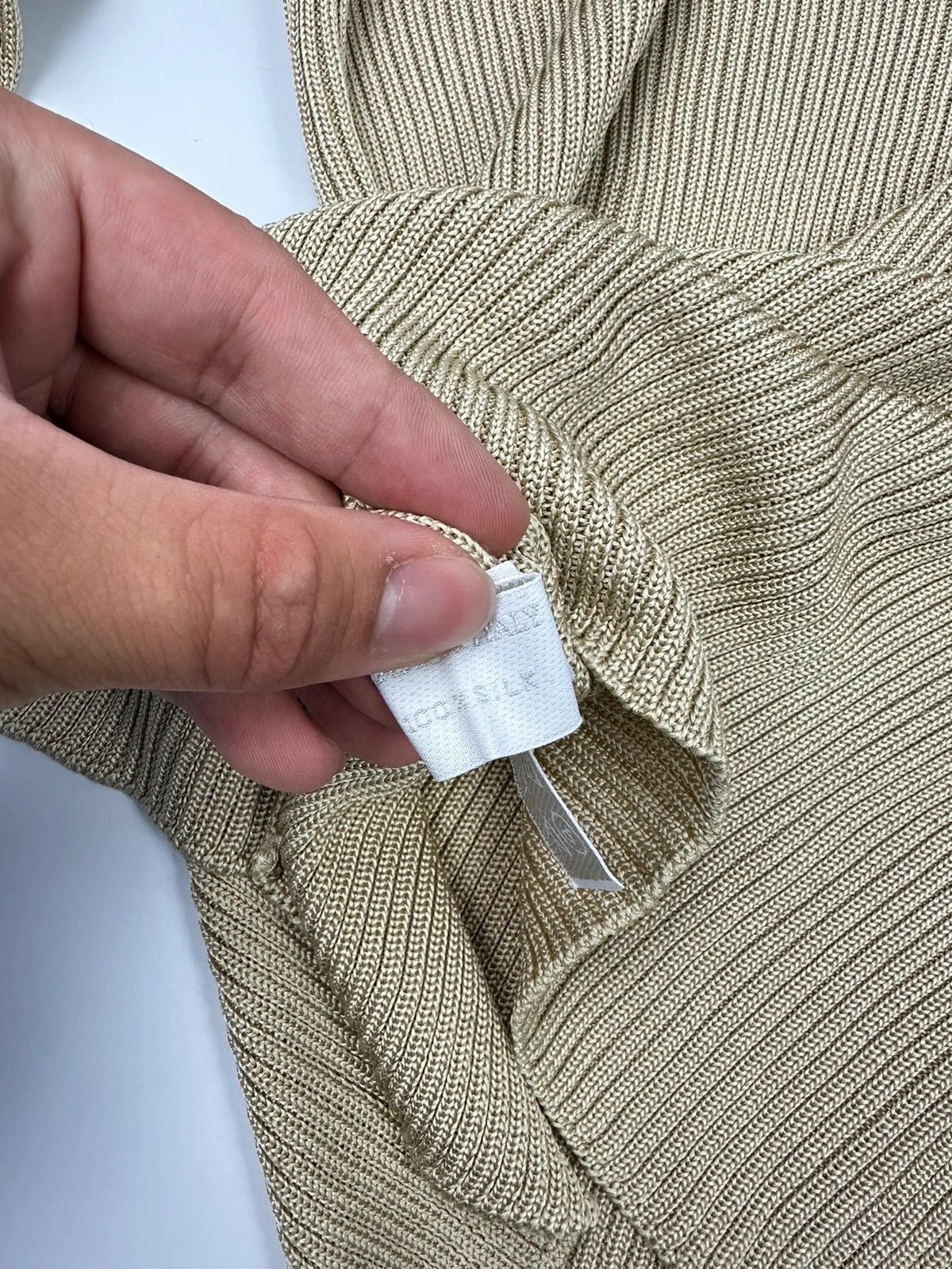 Prada Prada Milano SS1998 Silk Beige Gold Boat Neck Sweater Size M / US 6-8 / IT 42-44 - 7 Thumbnail