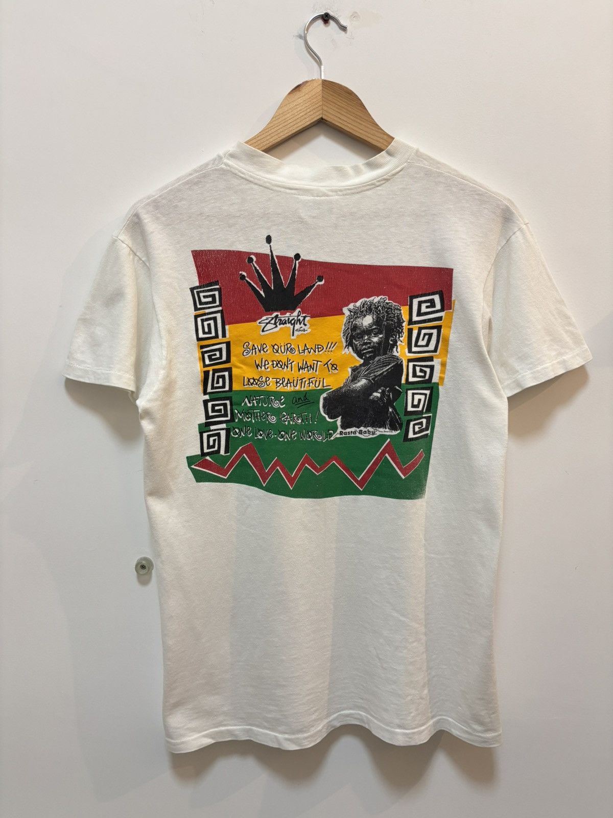 Vintage Vintage 80's "Rasta Baby" By Ras Daniel Heartman Jamaican Size US M / EU 48-50 / 2 - 2 Thumbnail
