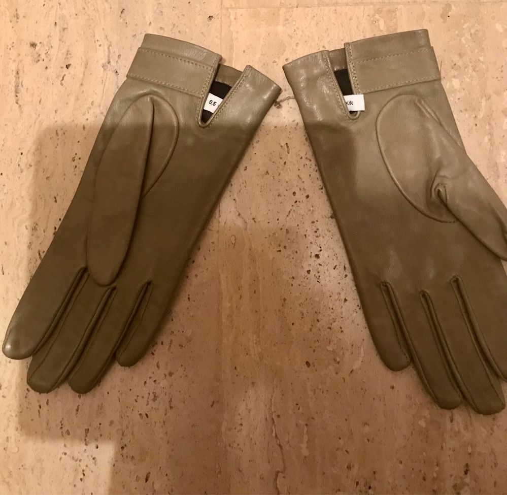 Dior Christian Dior Vintage Leather Olive Gloves Size ONE SIZE - 4 Thumbnail