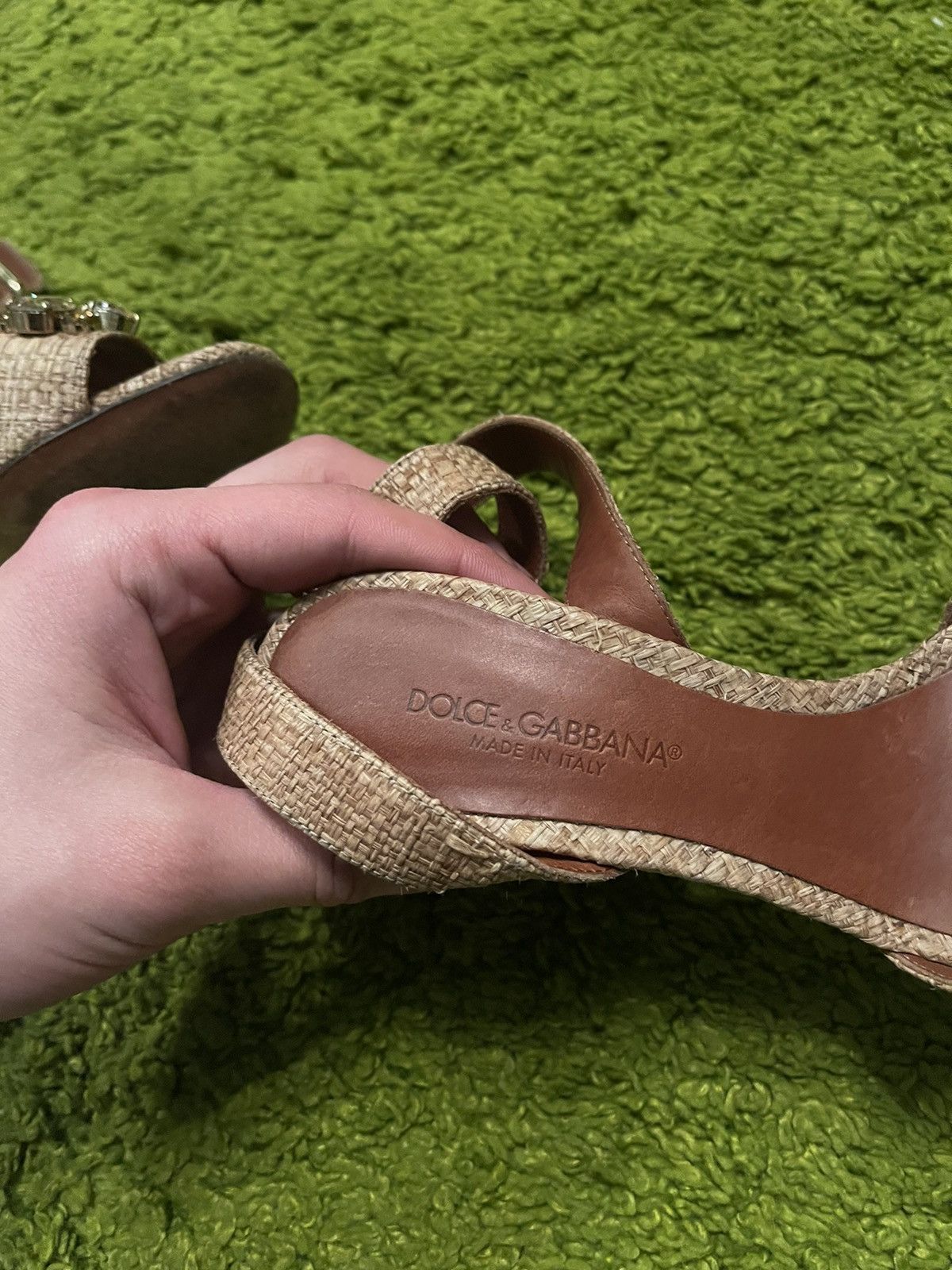 Designer × Dolce & Gabbana Dolce & Gabbana D&G real snake skin + rhinestones heels pump Size US 5 / IT 35 - 10 Thumbnail