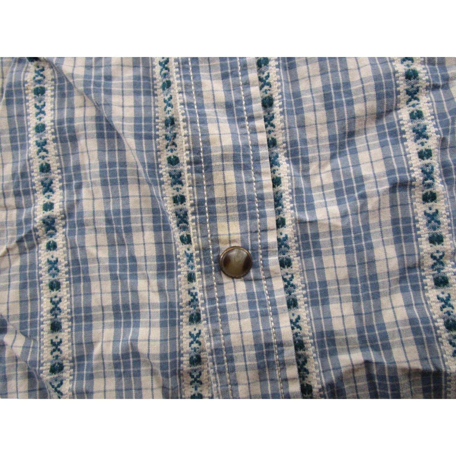 Vintage Moonshine Spirit Shirt Mens L Plaid Short Sleeve Button-Front Western Workwear Casual read Size US L / EU 52-54 / 3 - 3 Thumbnail