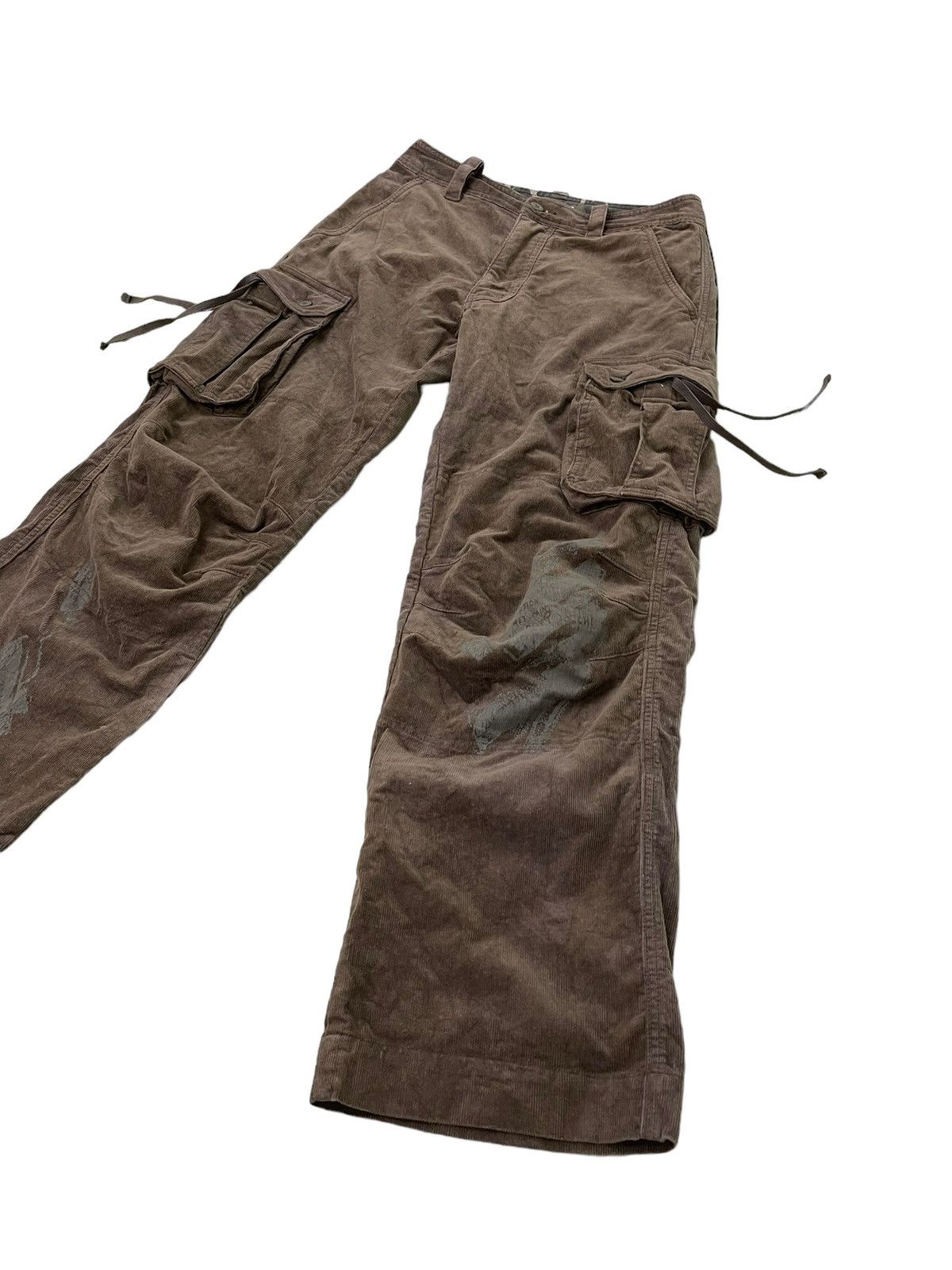 Japanese Brand Wide Cargo Sunny Cloud Corduroy Loose 6🟦8 Size US 31 - 3 Thumbnail