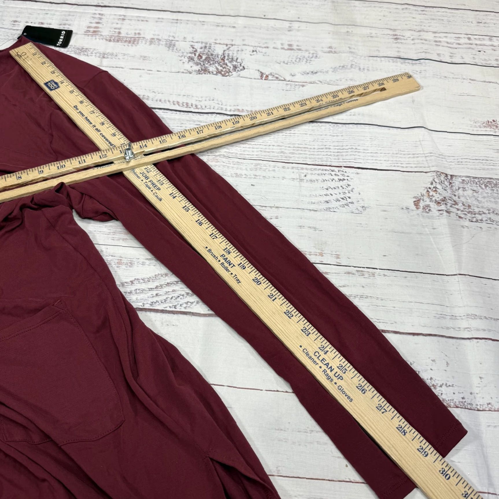 Torrid Torrid Red Long Duster Cardigan Open Front Stretch Modal Women's Sz 2X NWT Size XXL / US 16-18 / IT 52-54 - 3 Thumbnail