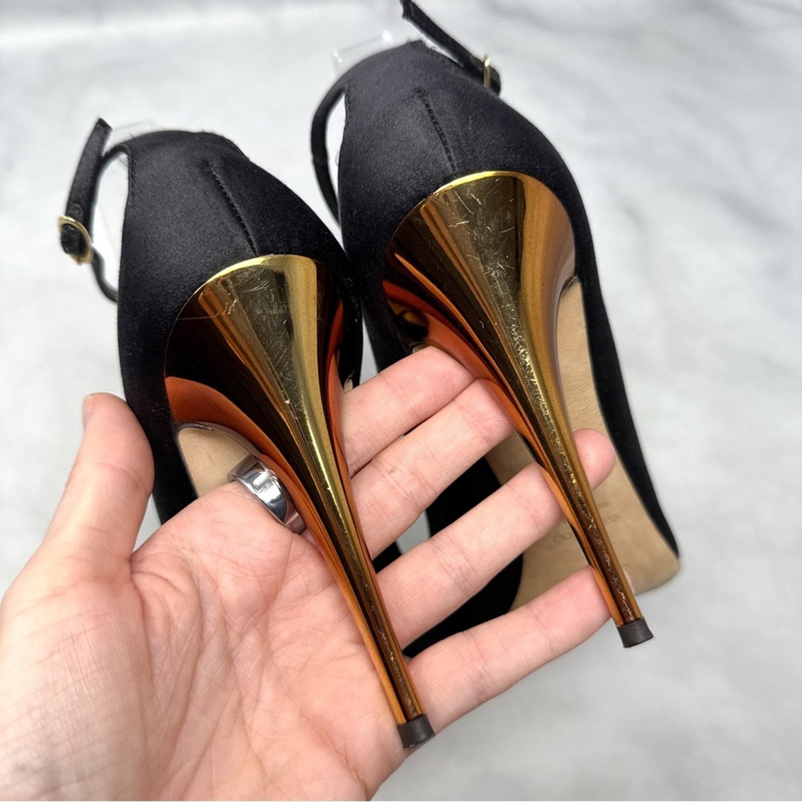 Giuseppe Zanotti Giuseppe Zanotti Vintage Y2K Leather Croc Flower Silk Heels Size US 9 / IT 39 - 5 Thumbnail
