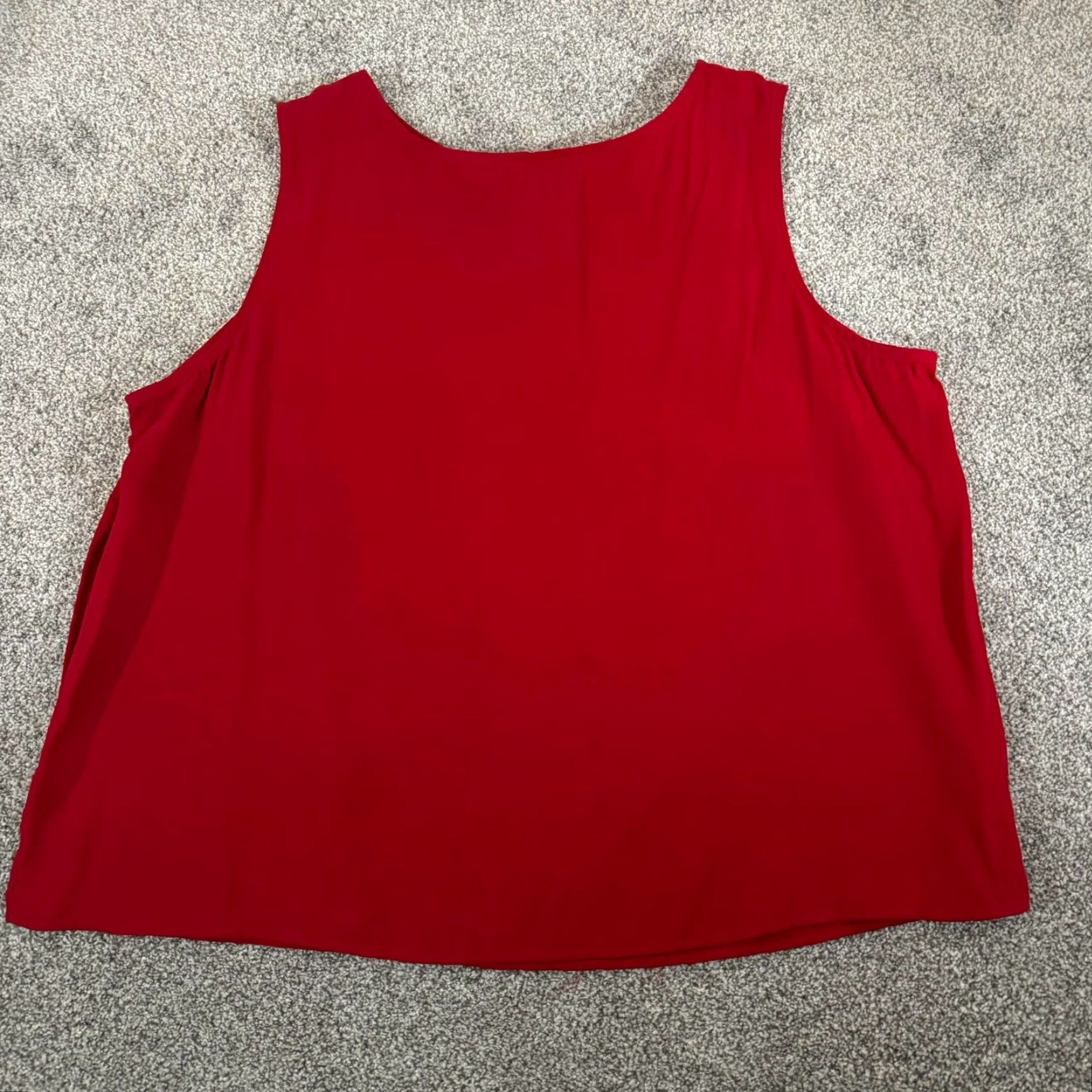 Vintage VINTAGE Michele Michelle Tank Top Womens Plus 2X Sleeveless Layering 80s 90s Red Tank Womens 2X Size XXL / US 16-18 / IT 52-54 - 4 Thumbnail