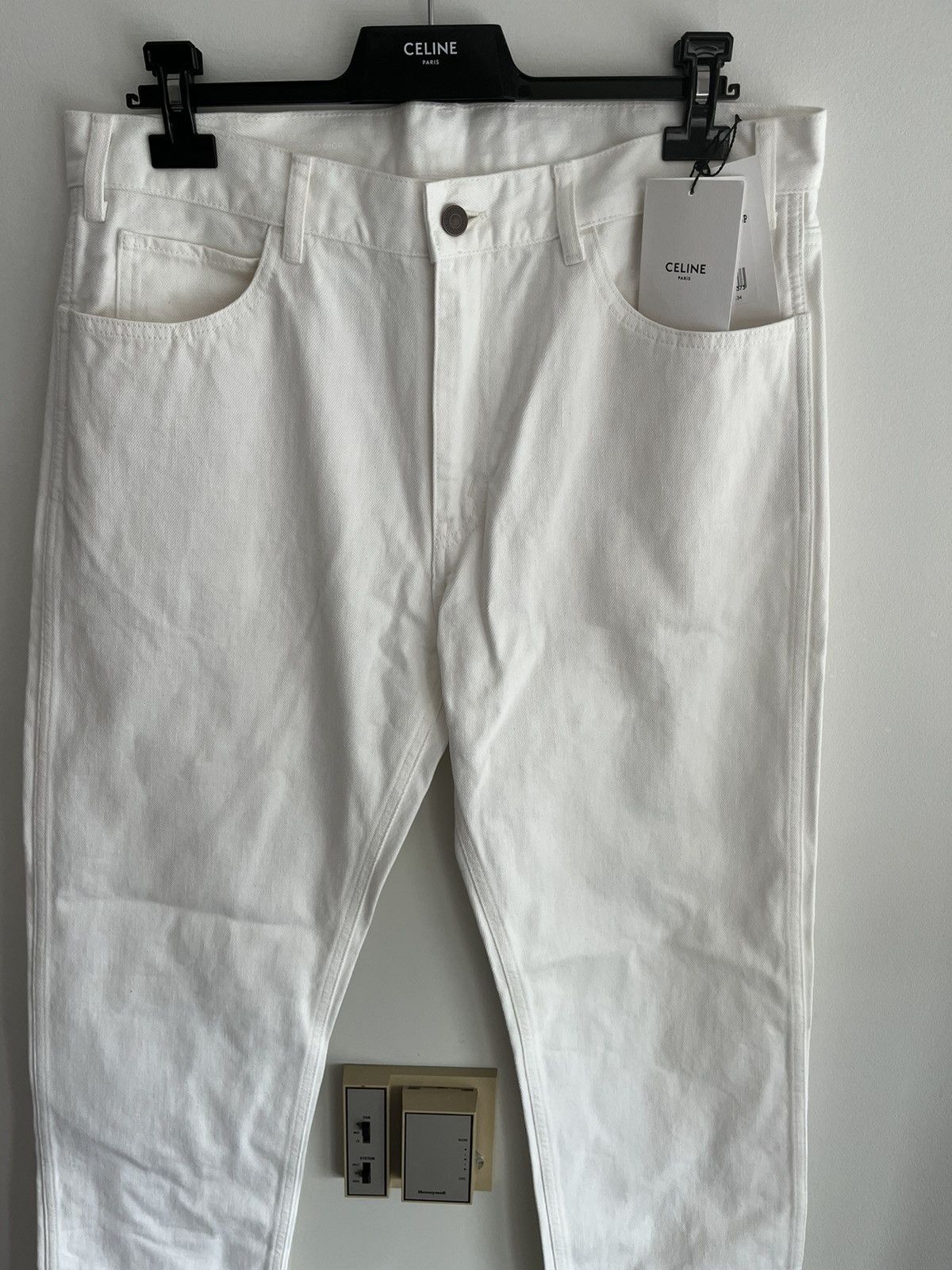 image of Celine Hedi Slimane Denim Jeans Made In Japan in White, Men's (Size 34)