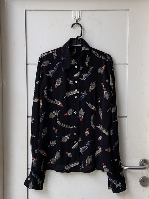 Yohji Yamamoto WORKSHOP Black Patterned Shirt | Grailed