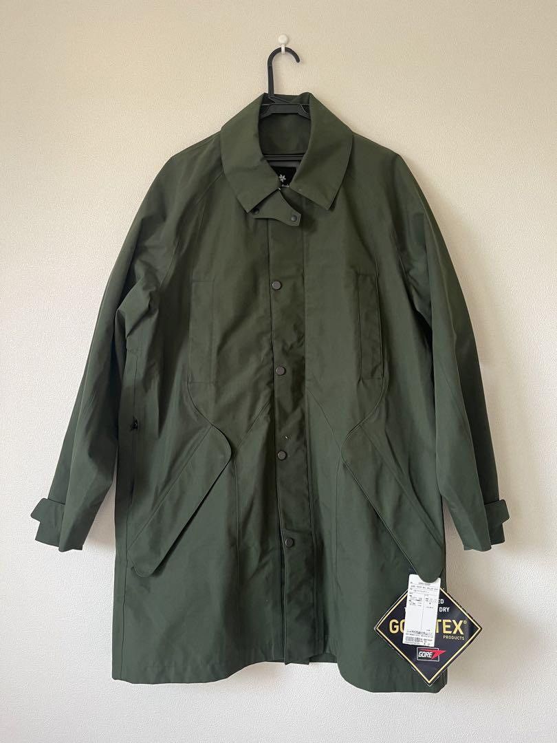 image of Goldwin Gore-Tex Balmacaan Coat Gl00302 in Green, Men's (Size Small)