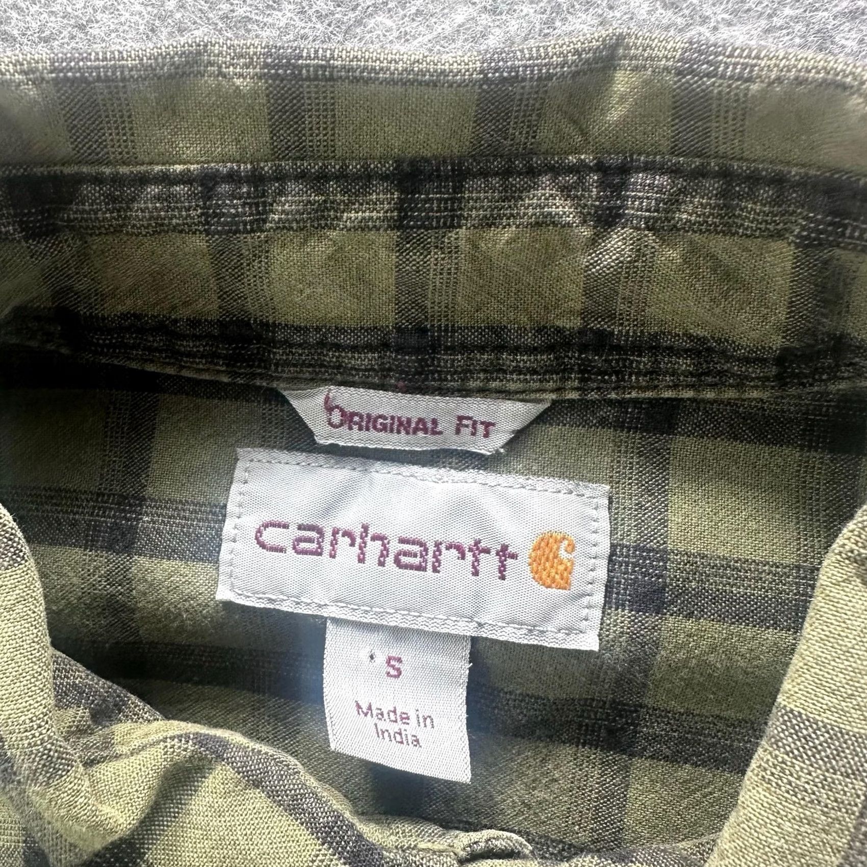 Carhartt Carhartt Shirt Mens S Green Flannel Long Sleeve Button-Up Workwear Plaid Pocketed Size US S / EU 44-46 / 1 - 4 Thumbnail