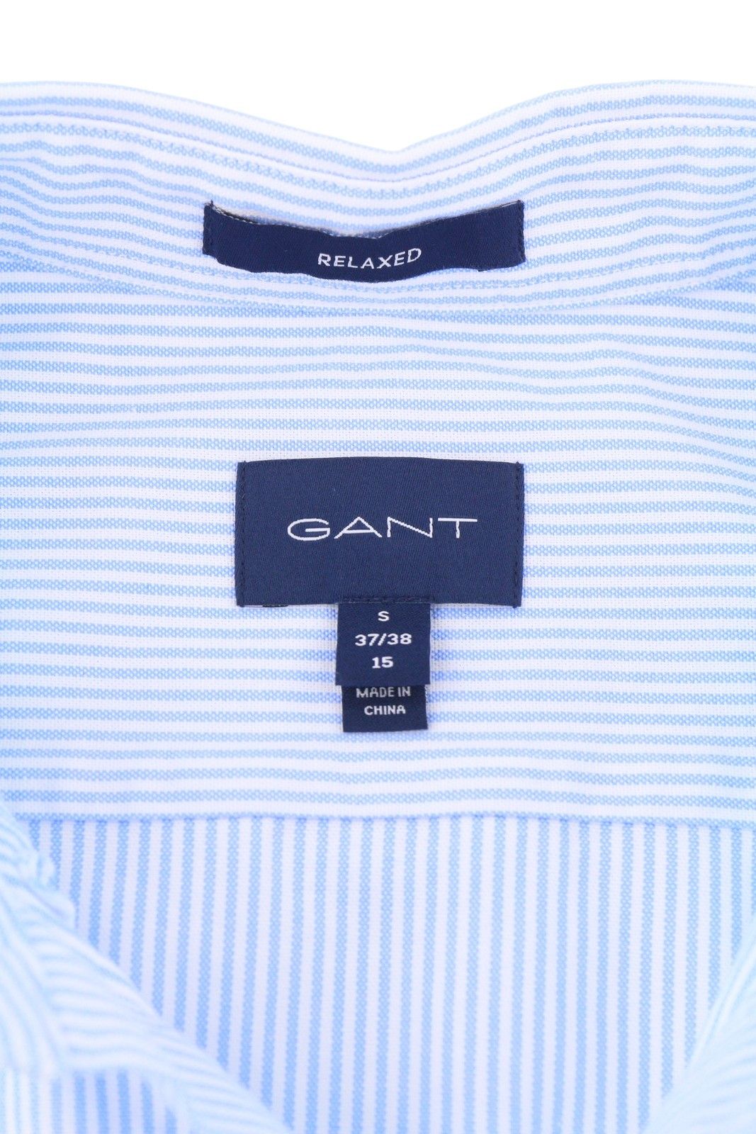 Gant REL EMB CREST OXFORD S Capri Blue Embroidered Shirt 87513 Size US S / EU 44-46 / 1 - 6 Thumbnail