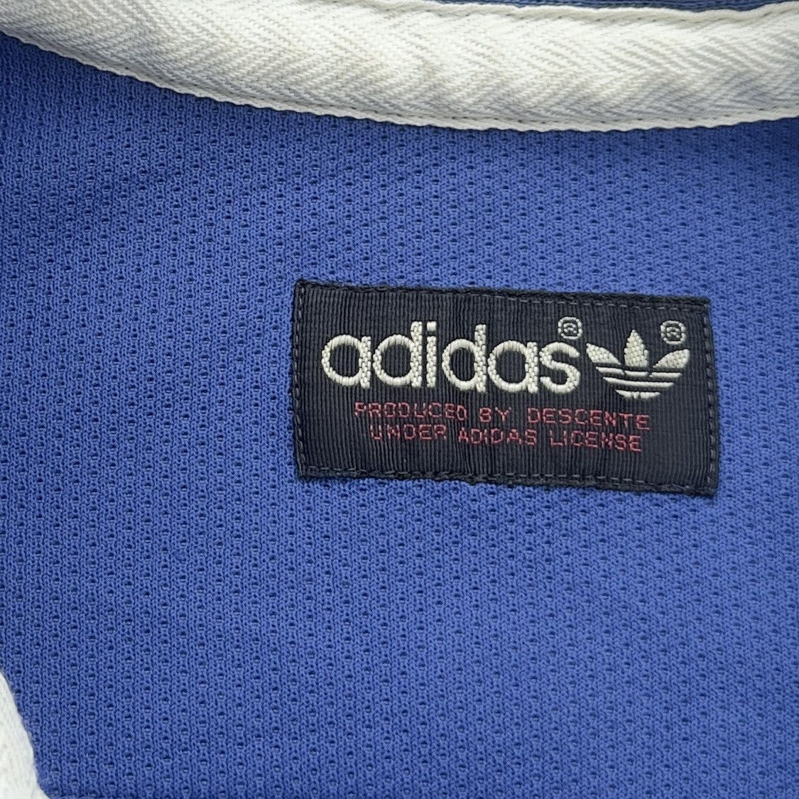 Adidas VINTAGE ADIDAS DESCENTE 3-STRIPES RUGBY SHIRT 1980s BLUE Size US L / EU 52-54 / 3 - 13 Thumbnail