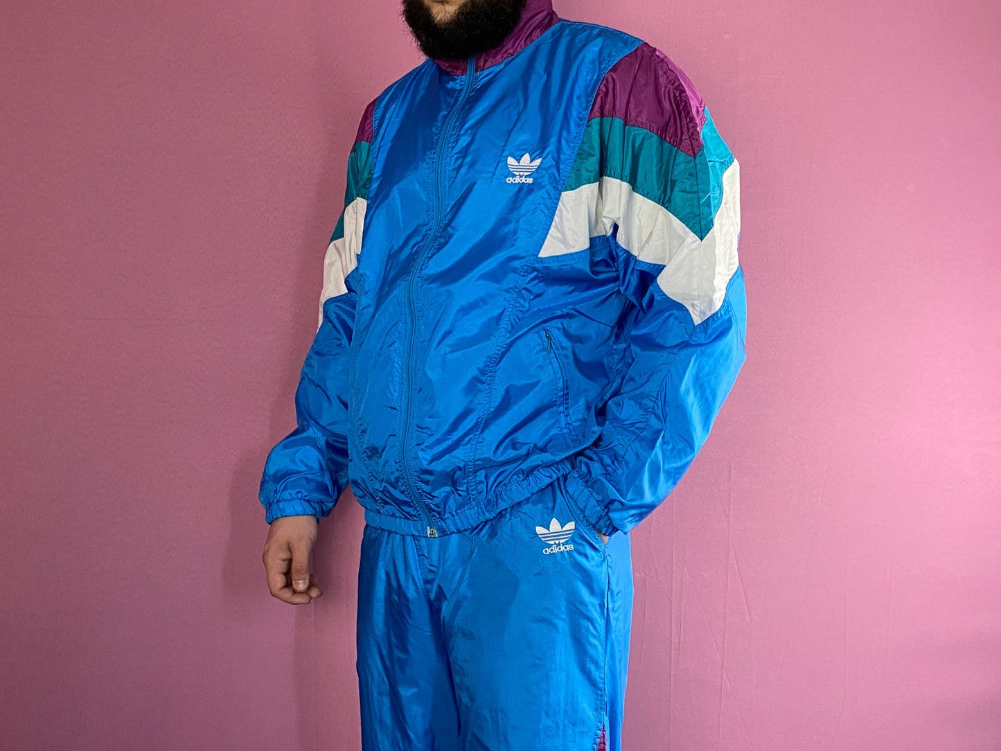 Adidas 90s Adidas Originals Vintage Men's Tracksuit Set - L Size US L / EU 52-54 / 3 - 4 Thumbnail