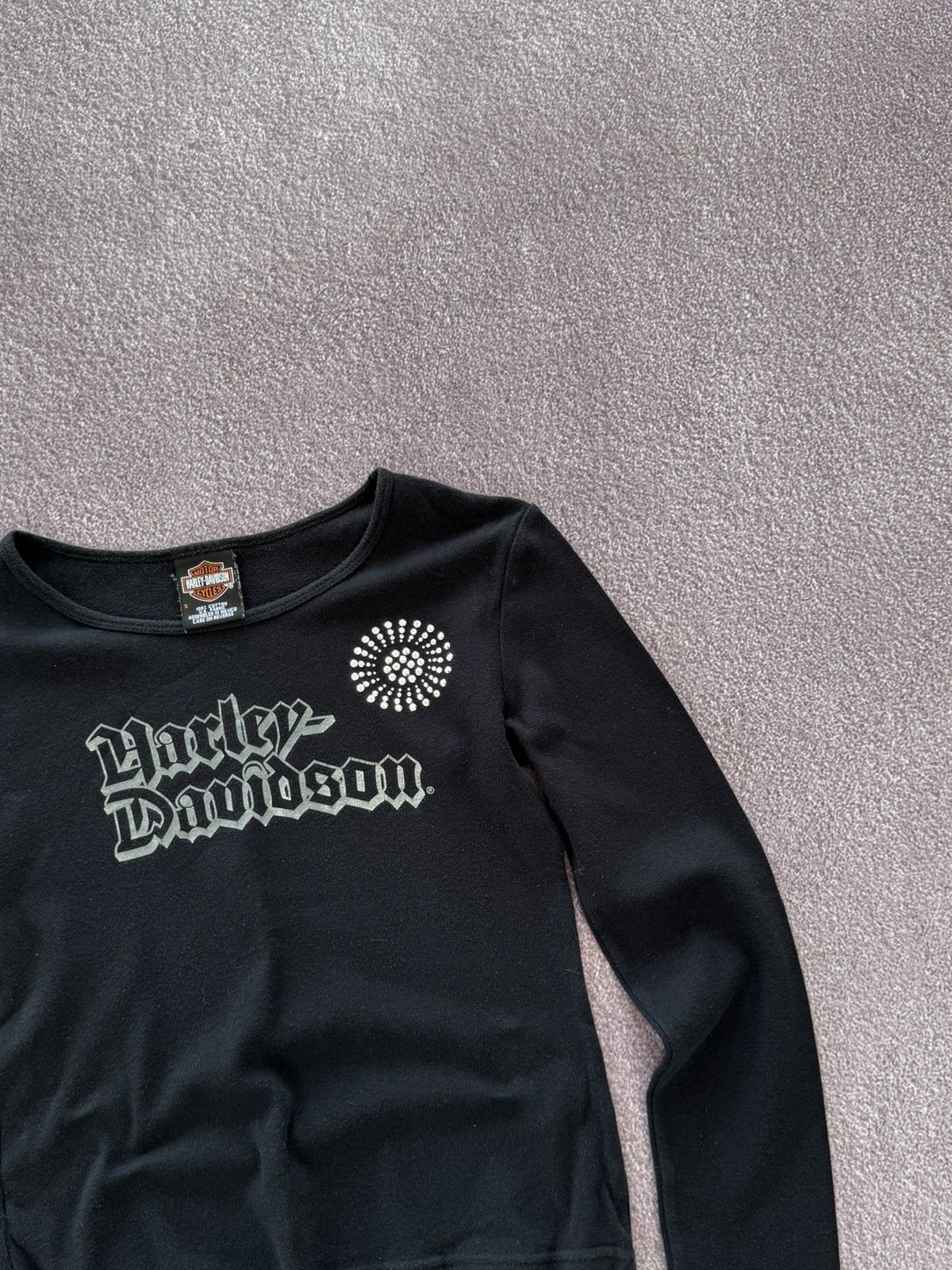 Harley Davidson Harley Davidson 00s Grunge Vibe Y2K Long Sleeve Top Size S / US 4 / IT 40 - 5 Thumbnail