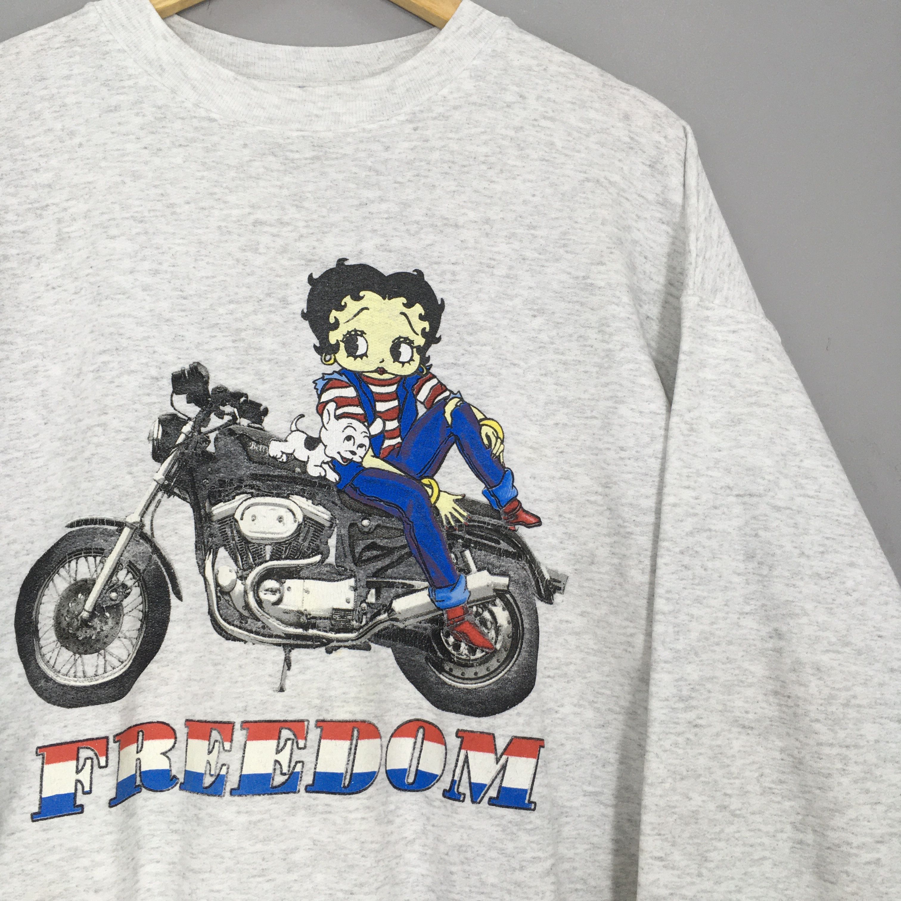 Cartoon Network × Vintage Vintage Motorcycle Betty Boop Sweatshirt Size US L / EU 52-54 / 3 - 2 Thumbnail