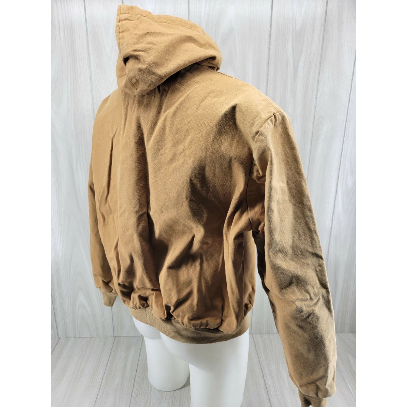 Vintage Fade Distressed Berco Hood Jacket Thermal Lining Duck Brown Mens XL 48-50 Canvas Cotton Jacket Size US XL / EU 56 / 4 - 5 Thumbnail