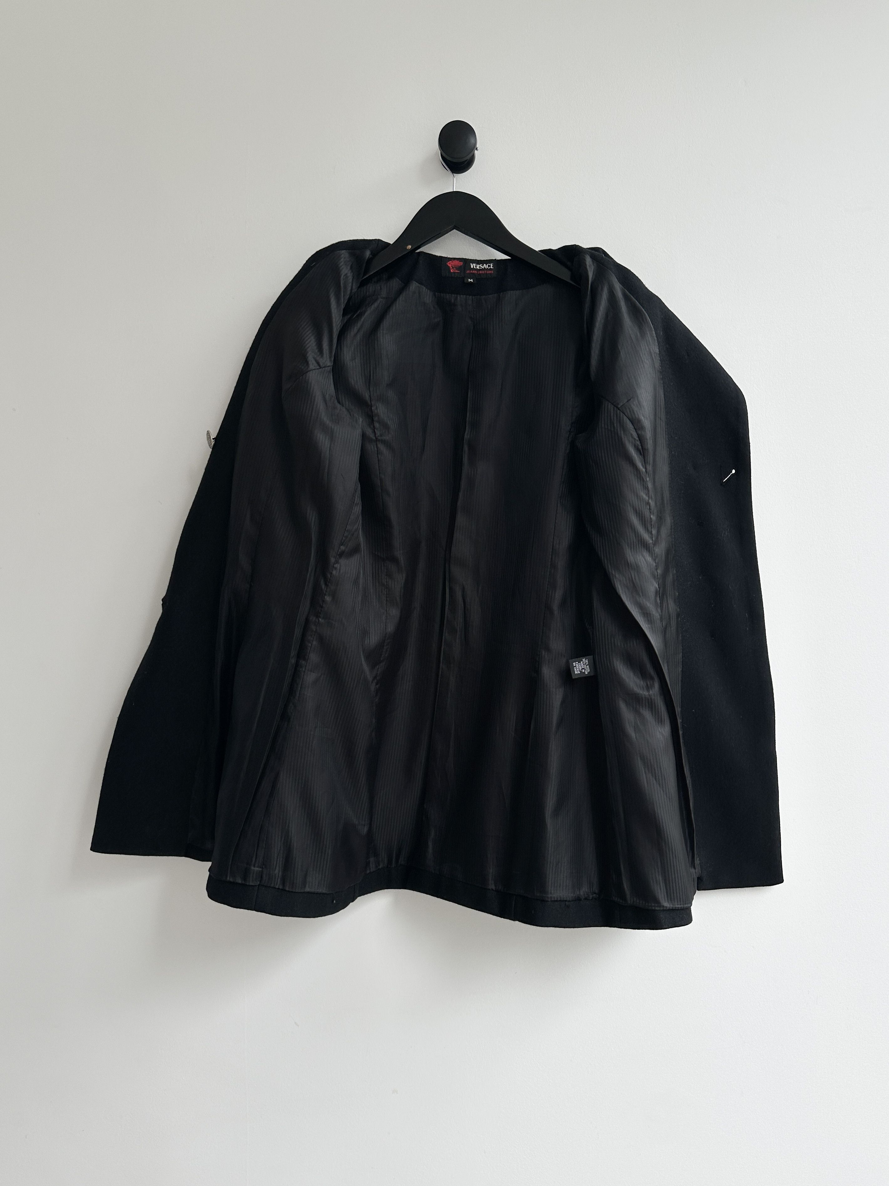 Versace Vintage Versace Jeans Couture Wool Coat Jacket Size M / US 6-8 / IT 42-44 - 3 Thumbnail