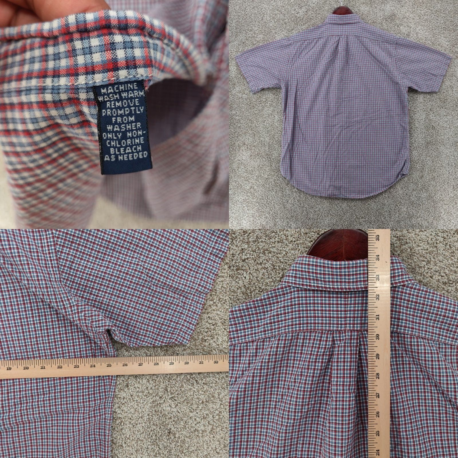 Polo Ralph Lauren Ralph Lauren Polo Shirt Mens L Plaid Short Sleeve Button-Up Embroidered Pony Nike Size US L / EU 52-54 / 3 - 8 Thumbnail