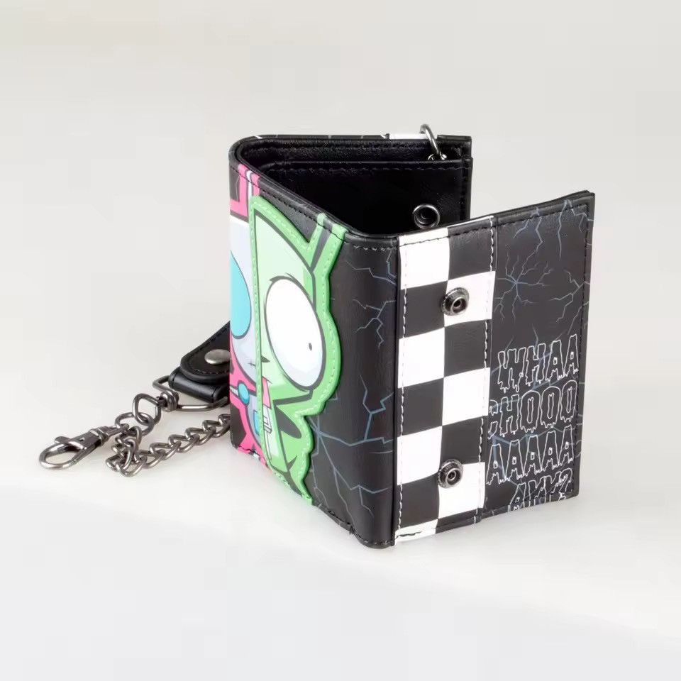 Japanese Brand Triple-Fold Cartoon PU Leather Wallet With Chai Size ONE SIZE - 3 Thumbnail
