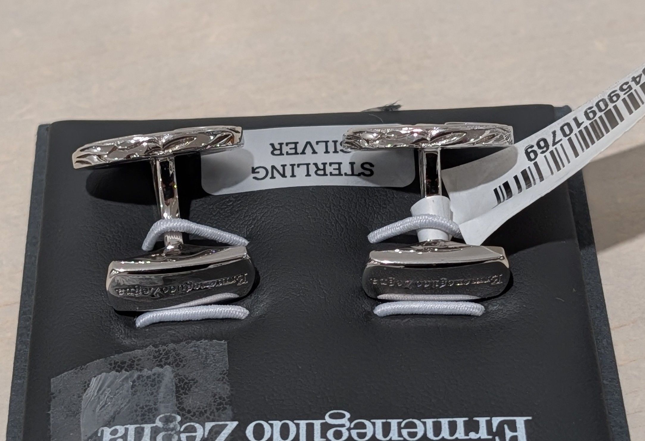 Ermenegildo Zegna Ermenegildo Zegna Sterling Silver Patterned Round Cufflinks Size ONE SIZE - 3 Thumbnail