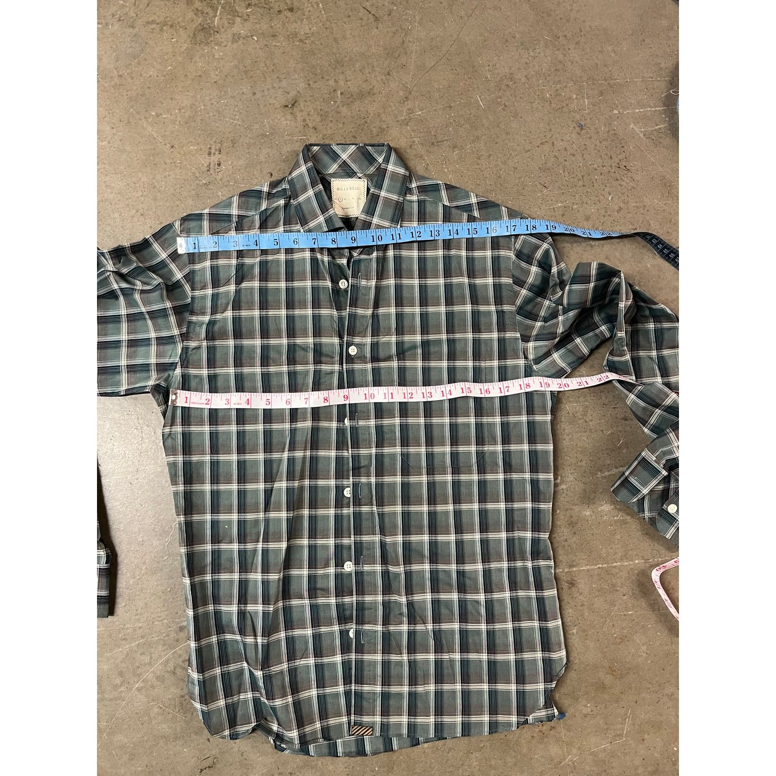 Billy Reid Billy Reid - Standard Cut Plaid Shirt / green / Small Size US S / EU 44-46 / 1 - 3 Thumbnail